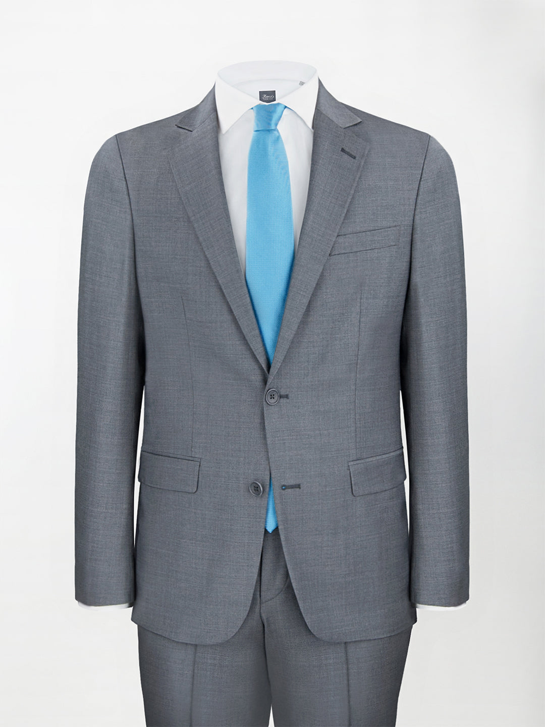 Abito Dukatholl® in Lana Stretch mod. Roma - Grigio Canna di Fucile | Slim fit image 0
