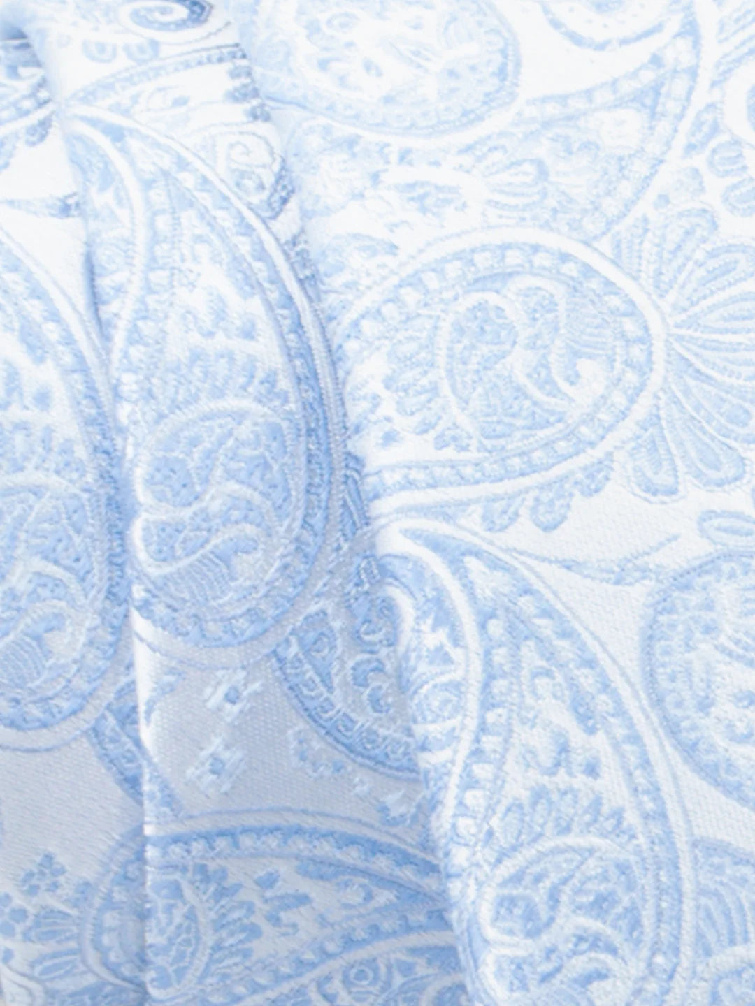Cravatta trama Damascato Cashmere - color Azzurro e perla