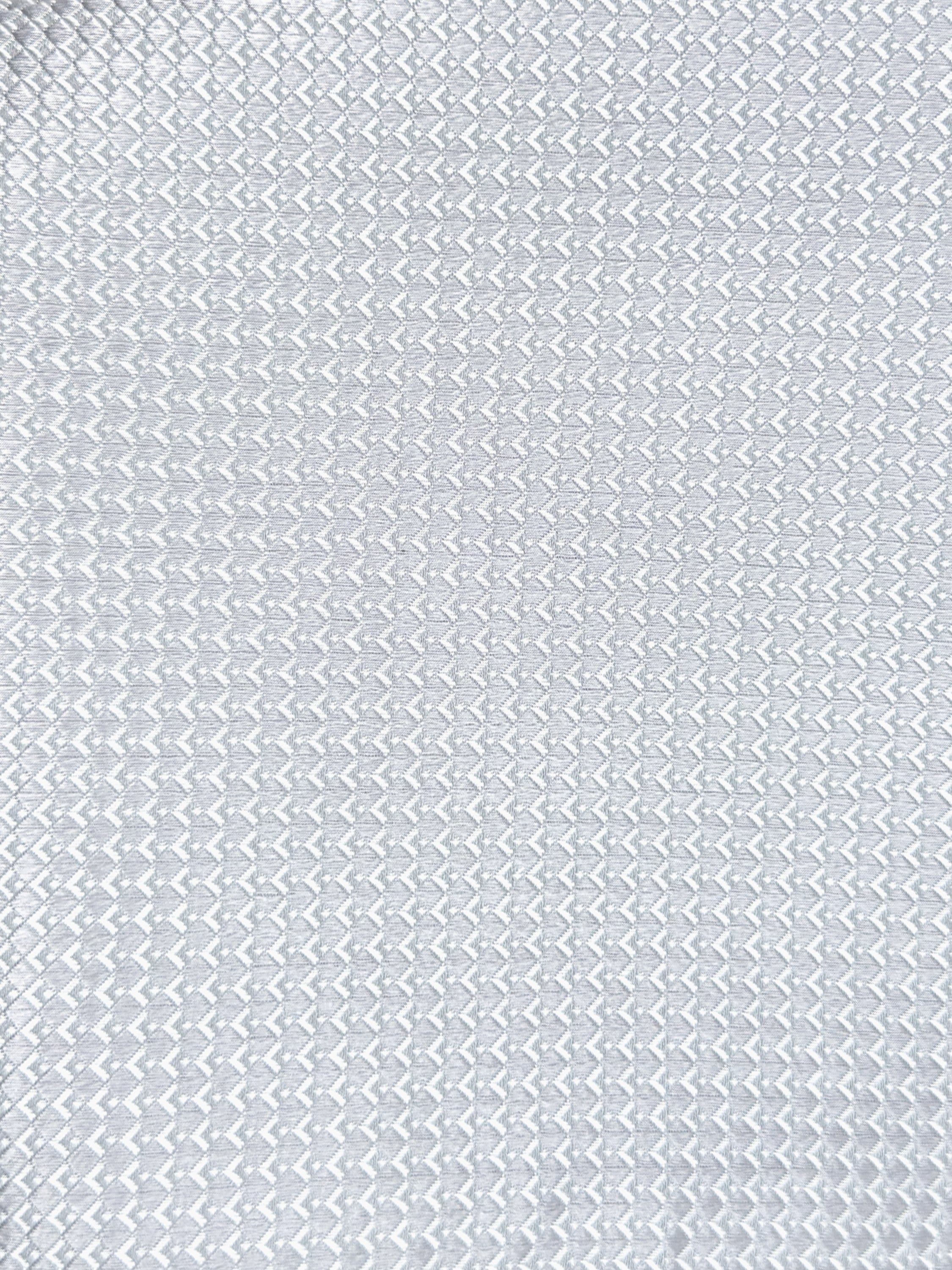 Pochette unita con microfantasia geometrica a quadri - color Argento image 1