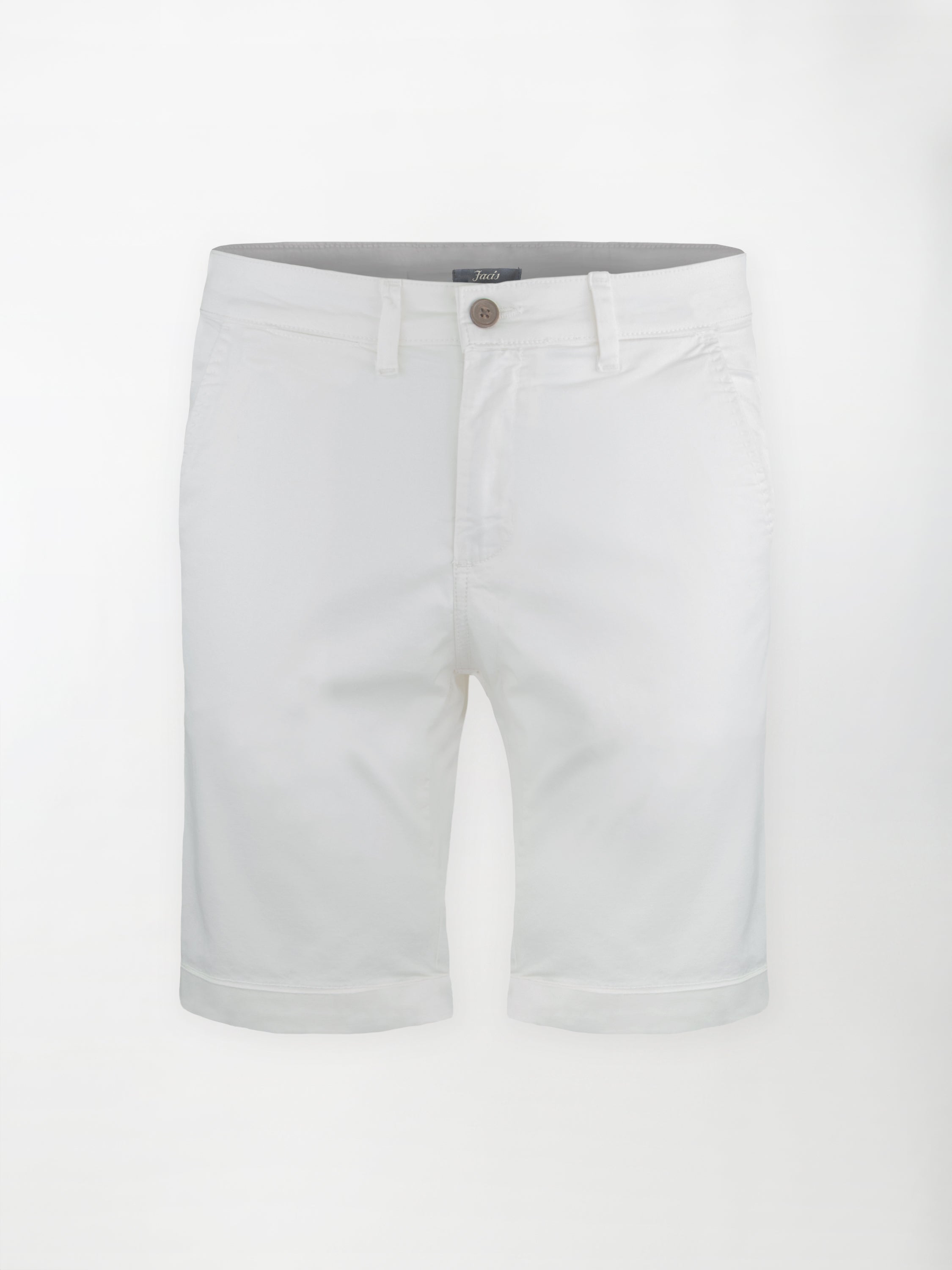 Bermuda classico in cotone elasticizzato - color Bianco image 0
