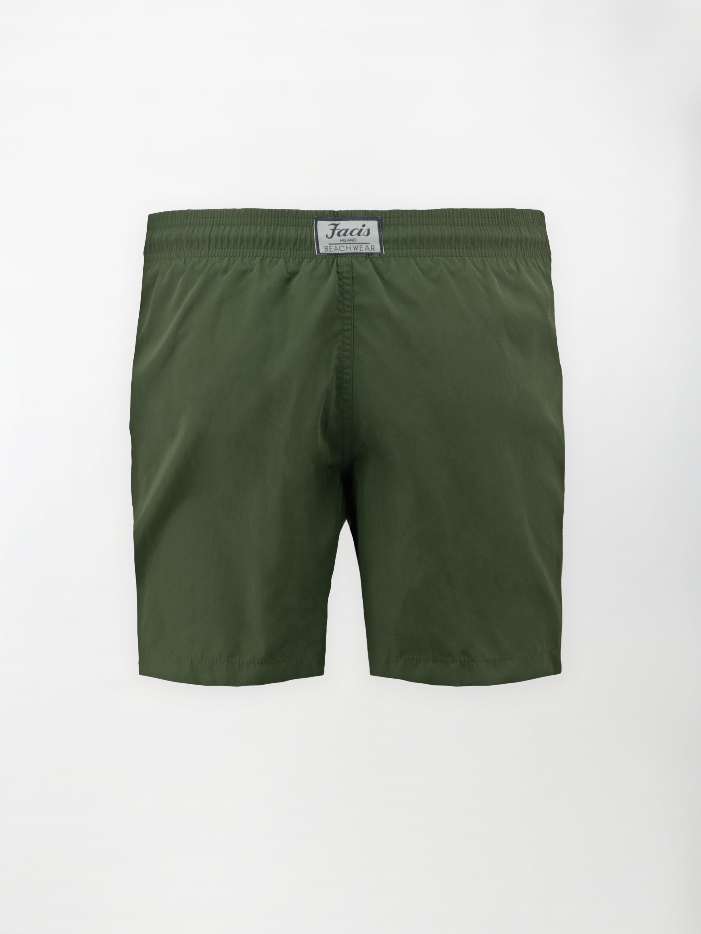 Boxer Mare corto con laccio - Color Verde militare - Regular fit