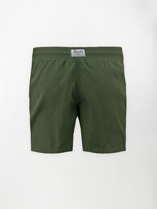 Boxer Mare corto con laccio - Color Verde militare - Regular fit