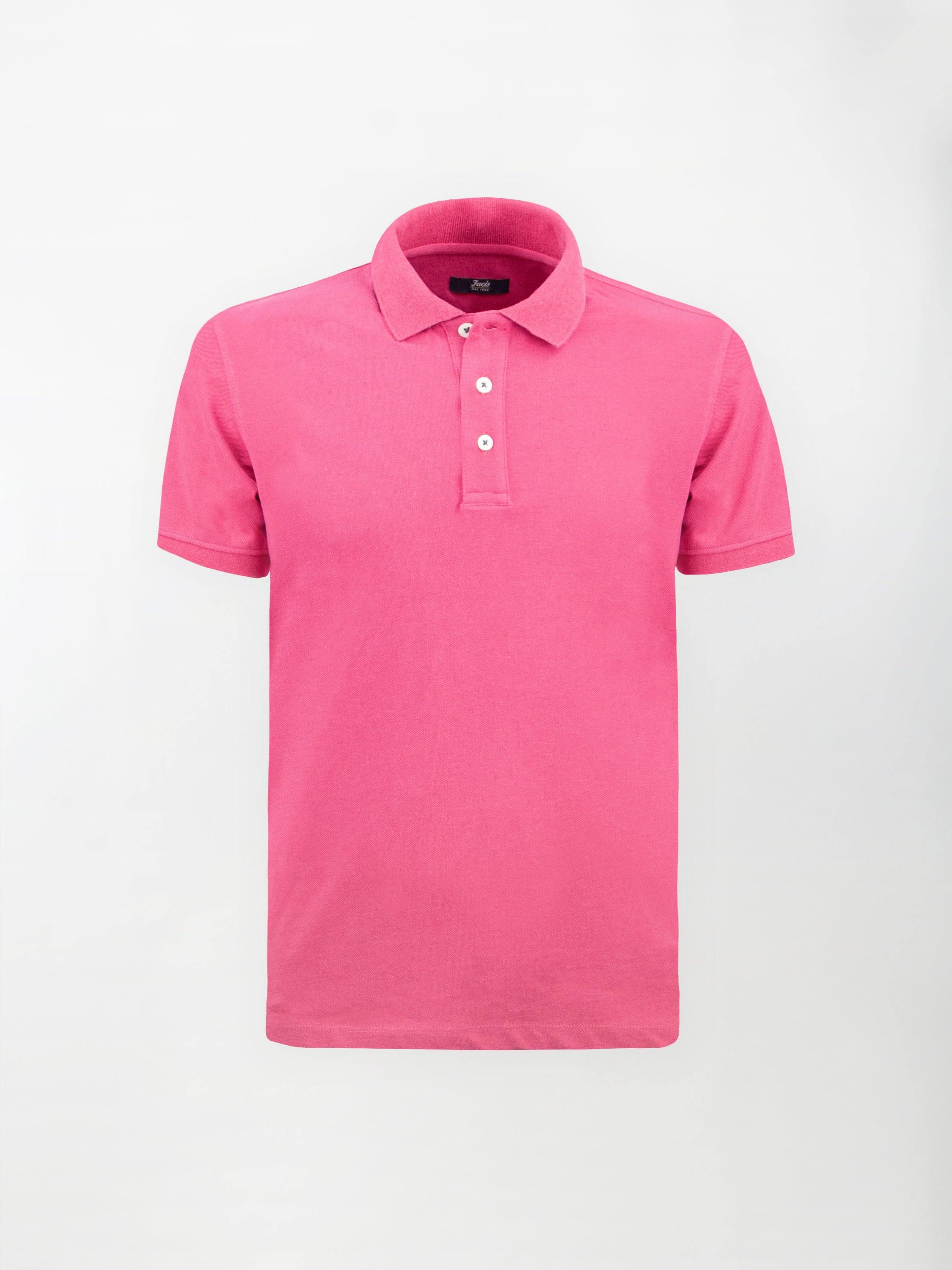 Polo leggera in cotone e lino - color Fucsia image 0