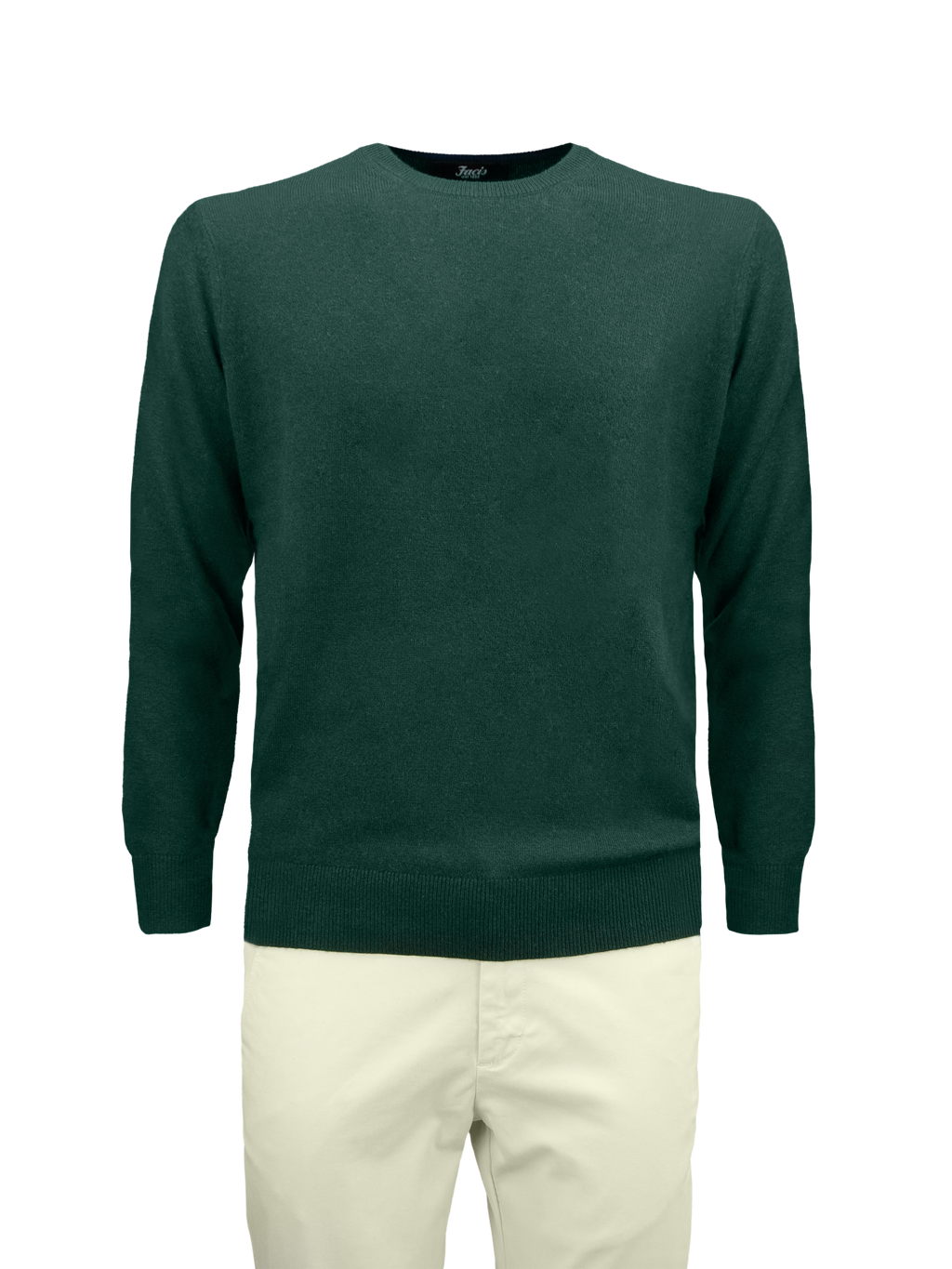 Maglia Girocollo in misto cashmere - Verde Bottiglia