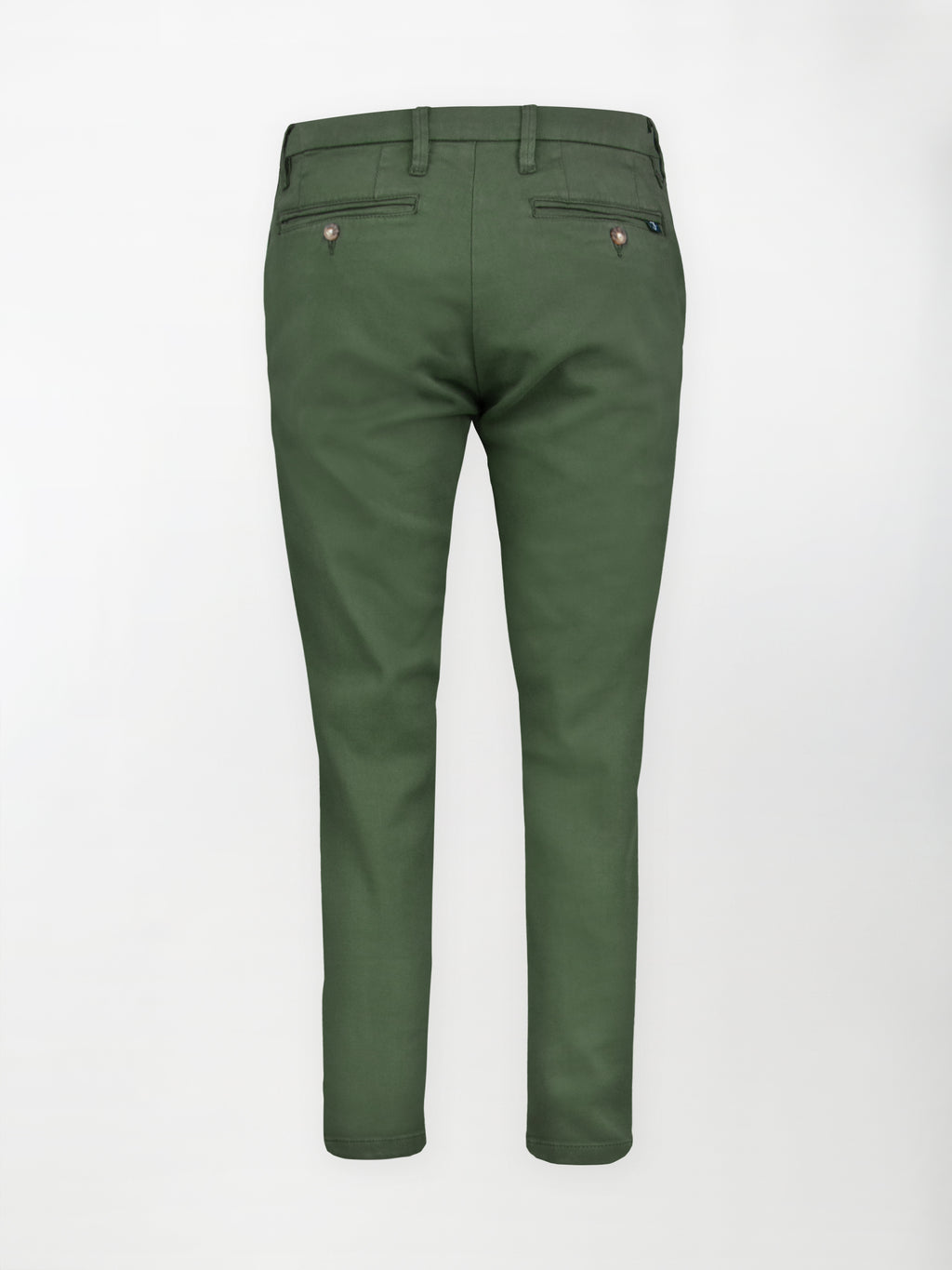 Pantalone Chino Bull in Cotone Stretch - Verde Foresta - Regular Comfort fit