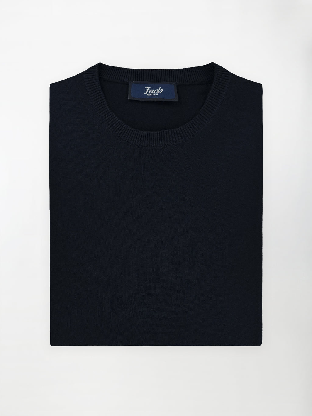 Maglia girocollo in puro cotone - color Blu navy image 0