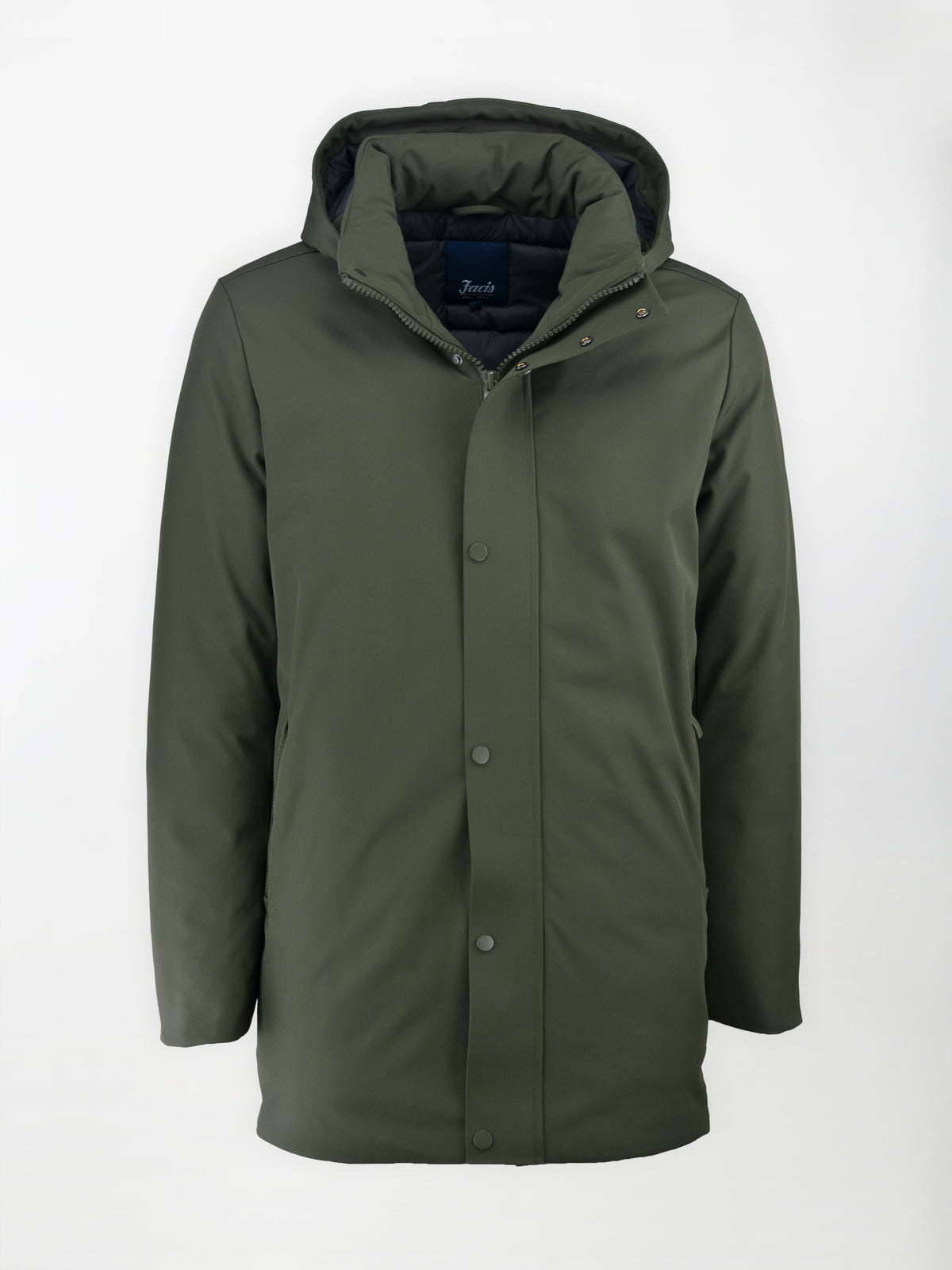 Parka con rivestimento softshell e cappuccio rimovibile - Color Verde militare