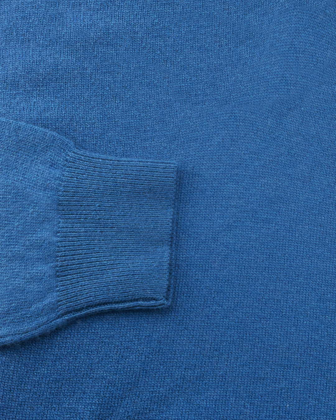 Maglia Pullover Misto Cashmere con Scollo a V - Color Bluette