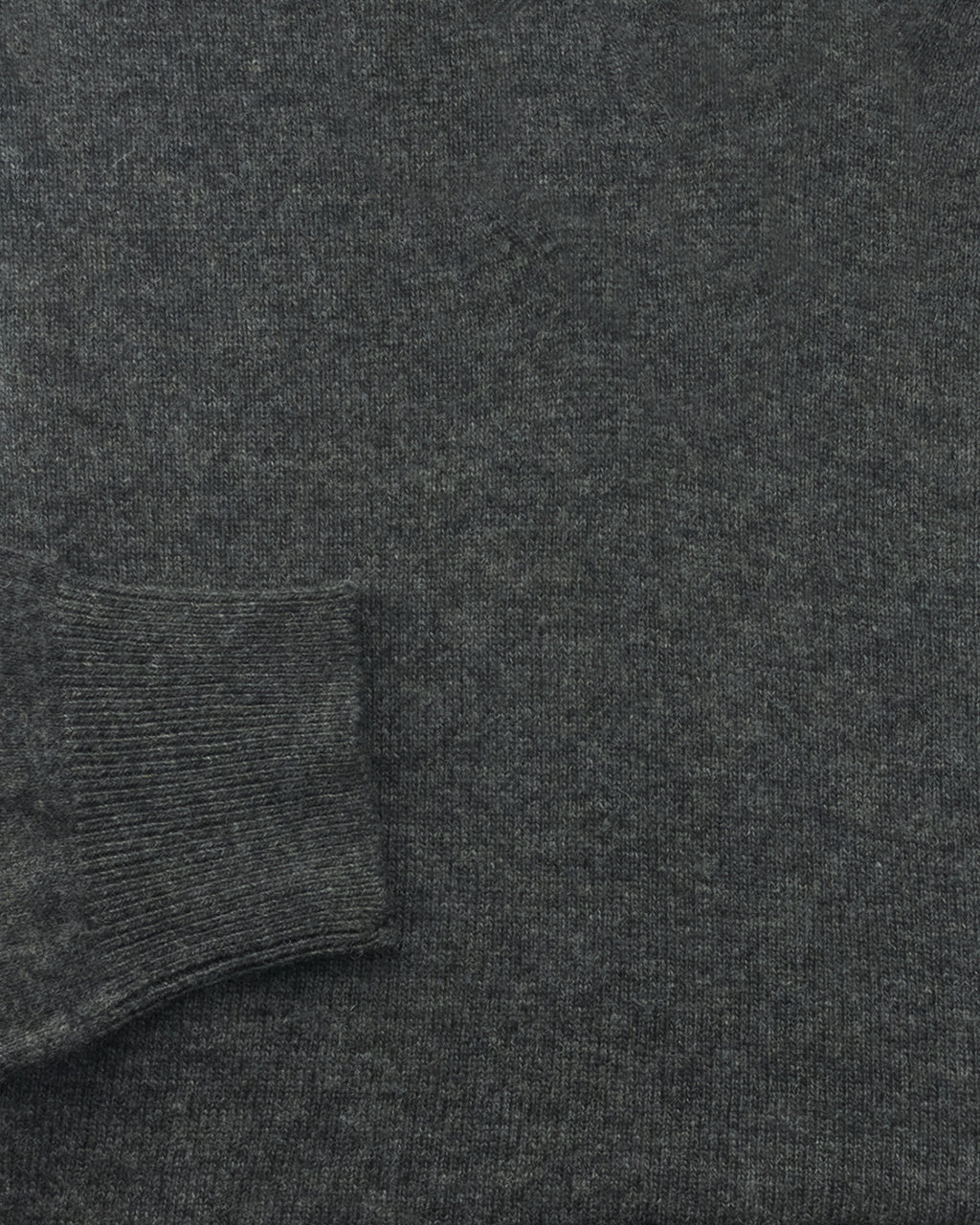 Maglia Pullover Misto Cashmere con Scollo a V - Color Antracite