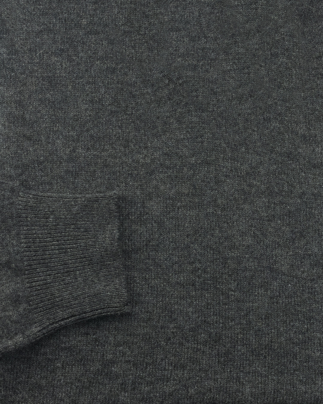 Maglia Pullover Misto Cashmere con Scollo a V - Color Antracite