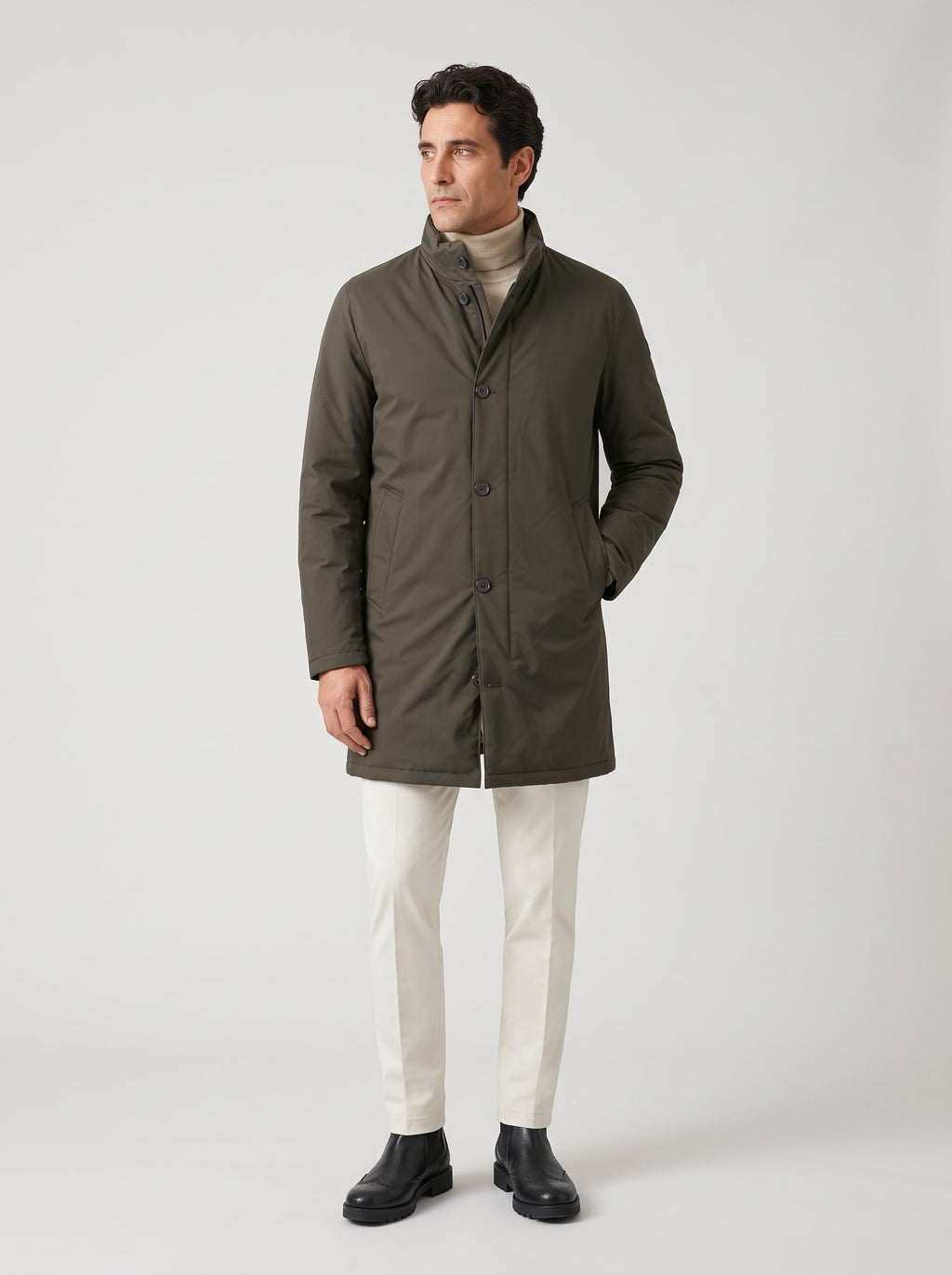 Car coat lungo armatura con cappuccio estraibile - Marrone