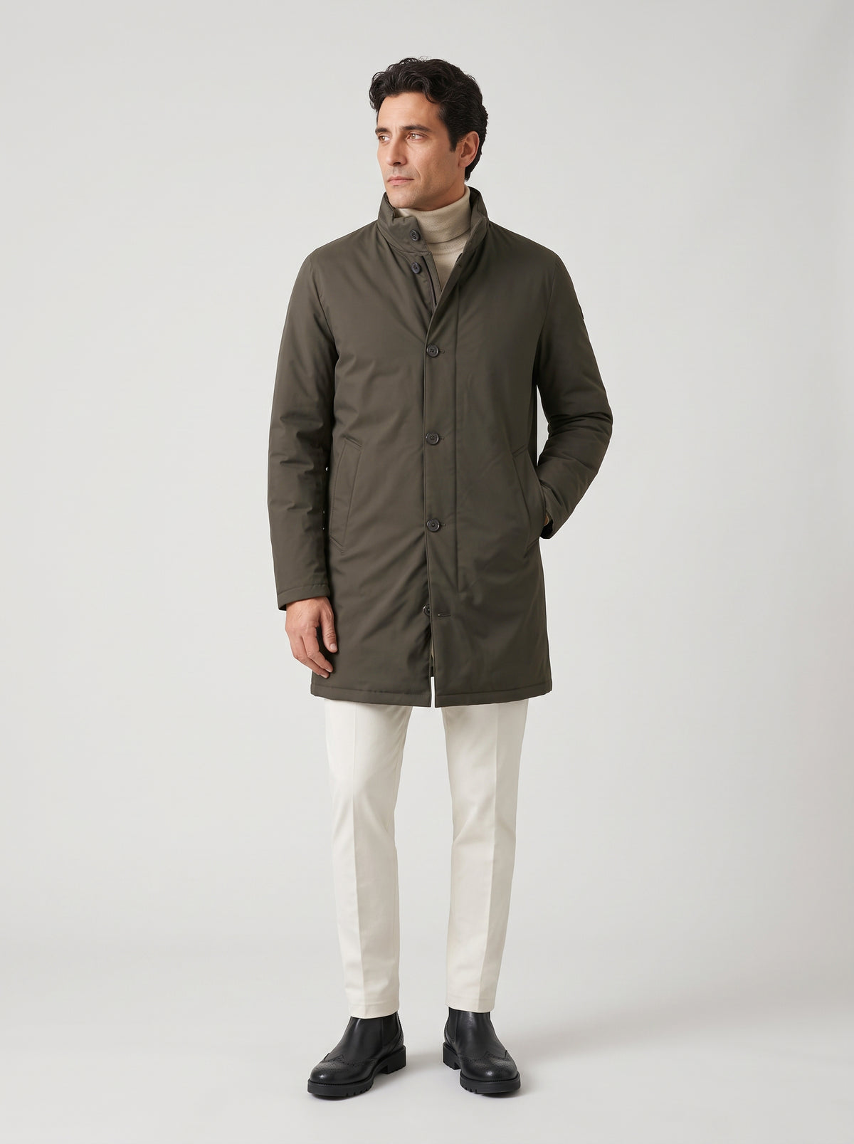 Car coat lungo armatura con cappuccio estraibile - Marrone