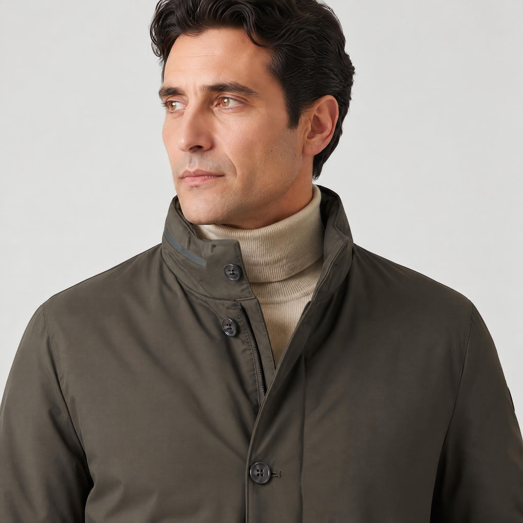 Car coat lungo armatura con cappuccio estraibile - Marrone