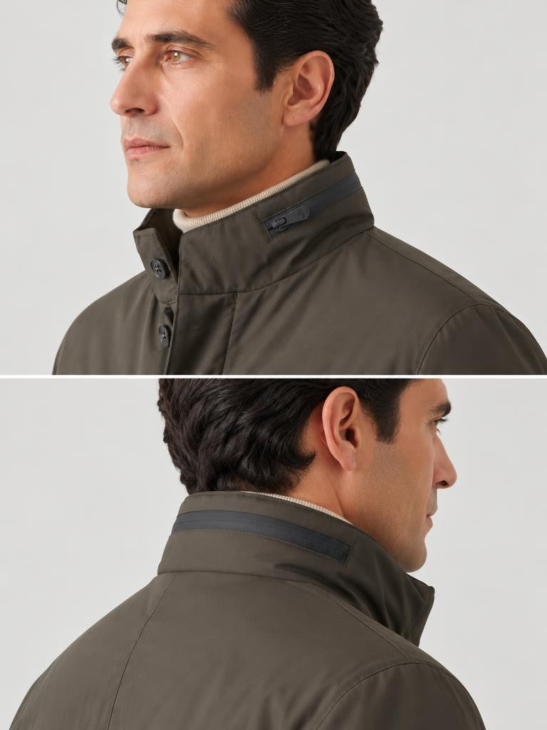 Car coat lungo armatura con cappuccio estraibile - Marrone