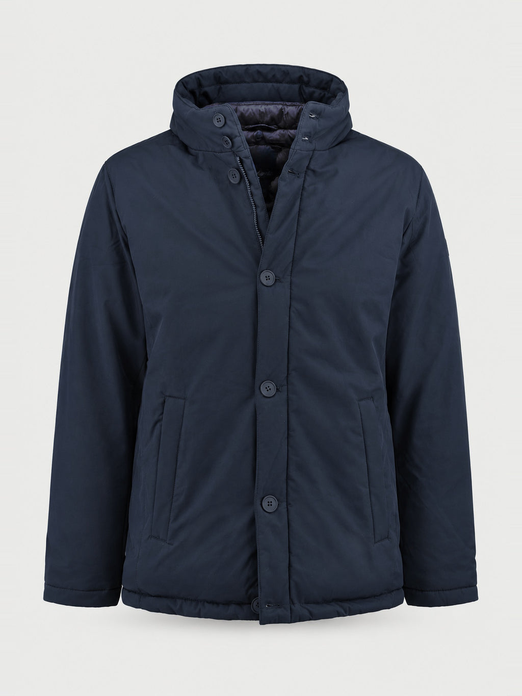 Giubbotto corto imbottito con pettorina e cappuccio rimovibili - Blu navy