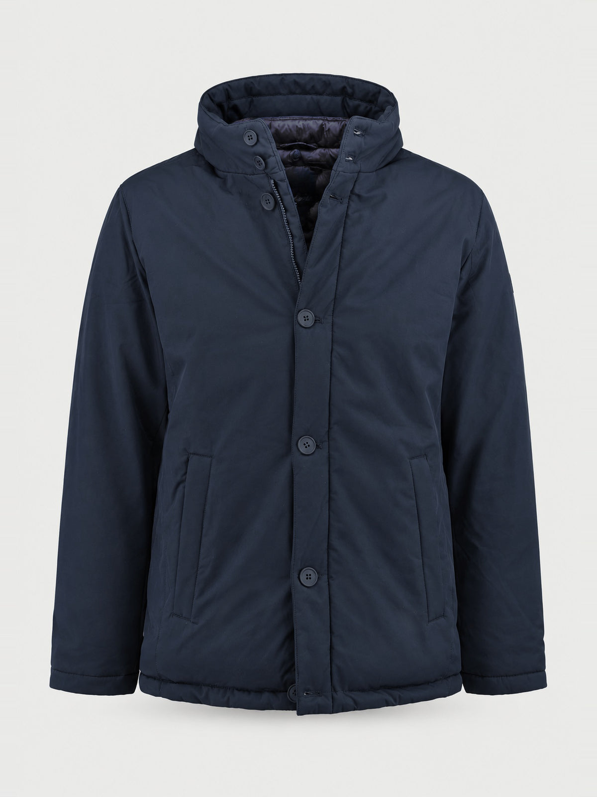 Giubbotto corto imbottito con pettorina e cappuccio rimovibili - Blu navy