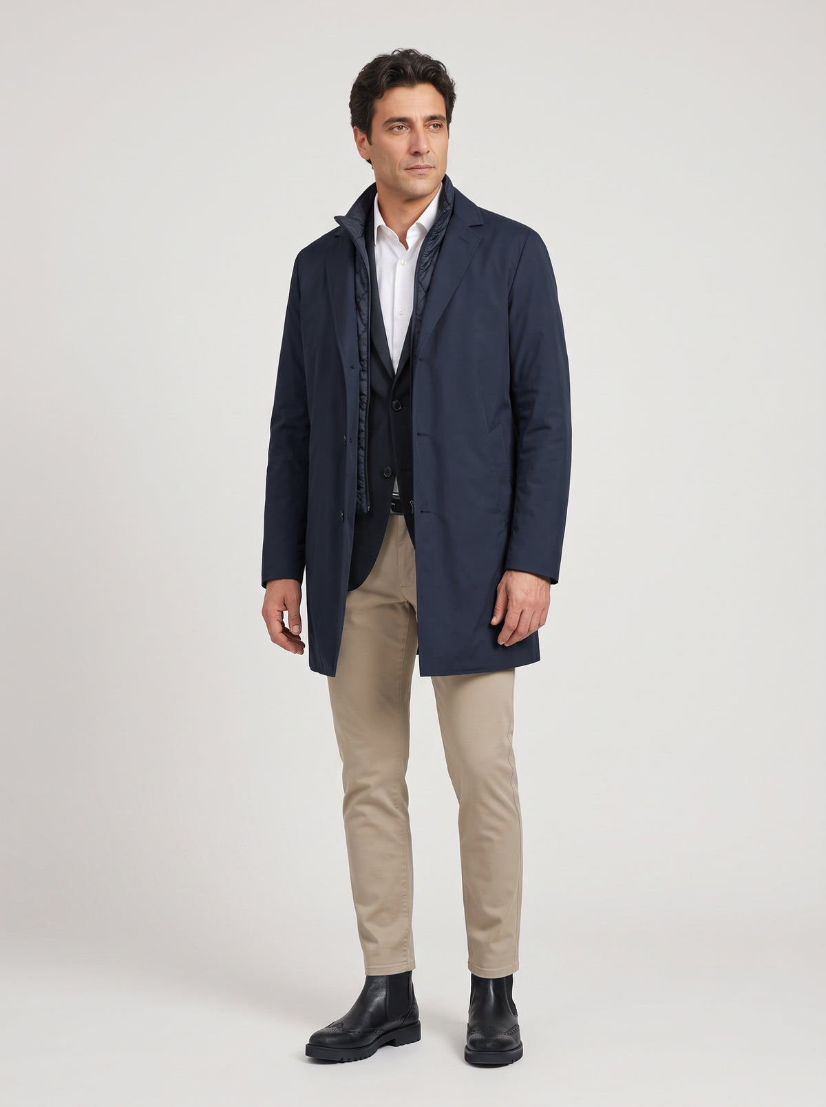 Soprabito mezza stagione con trapunta interna - Color Blu navy