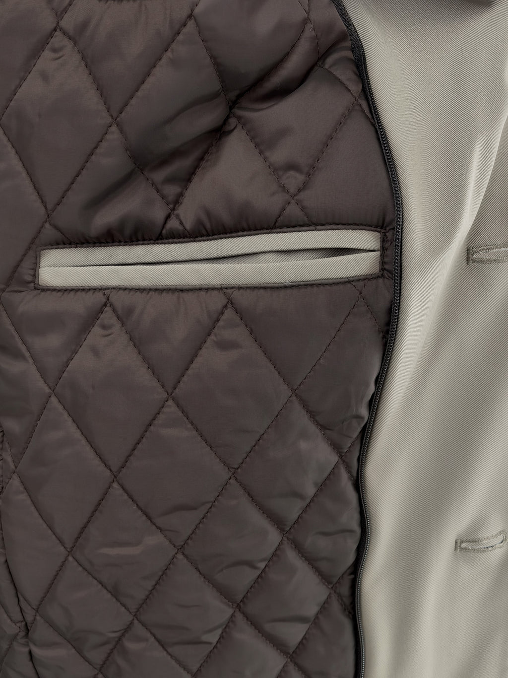 Soprabito mezza stagione con trapunta interna - Color Beige scuro