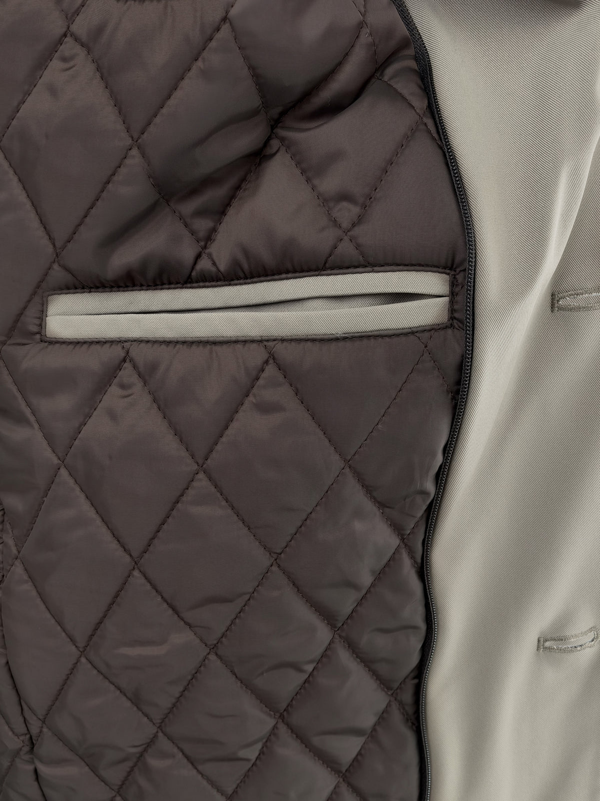 Soprabito mezza stagione con trapunta interna - Color Beige scuro