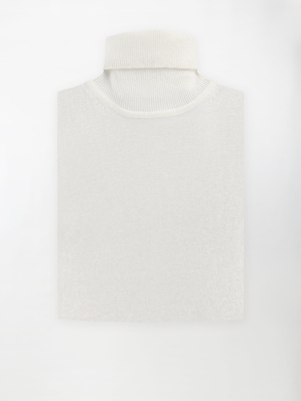 Maglia Dolcevita in misto cashmere - Color Ecru