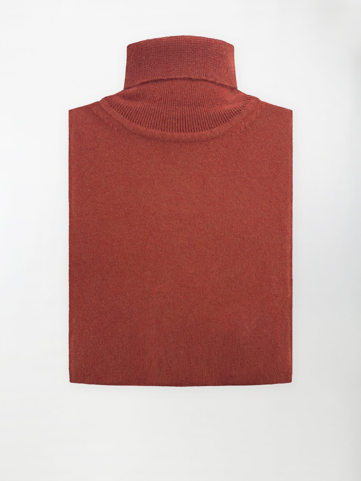 Maglia Dolcevita in misto cashmere - Color Melograno