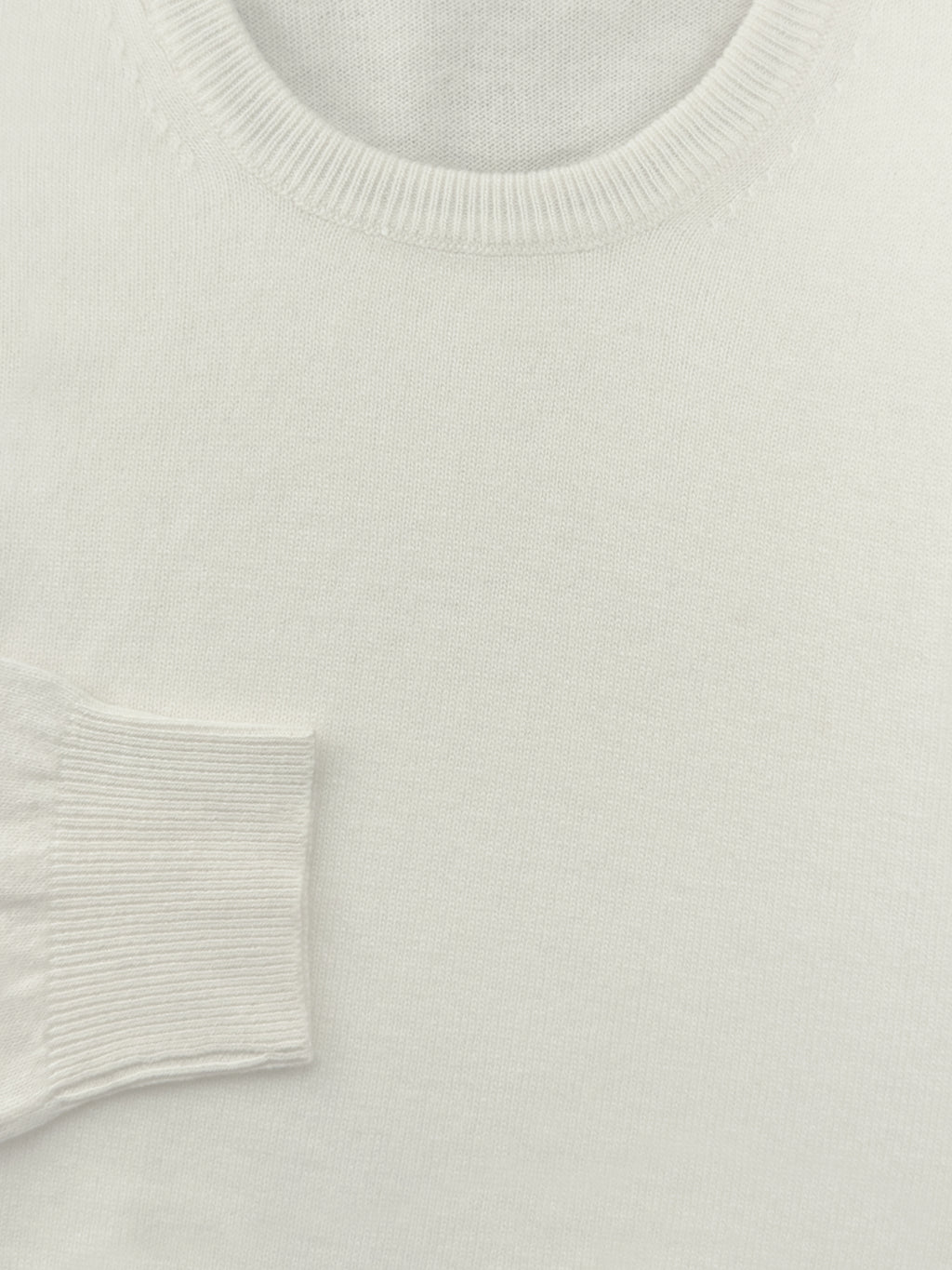 Maglia Girocollo in misto cashmere - Color Ecru