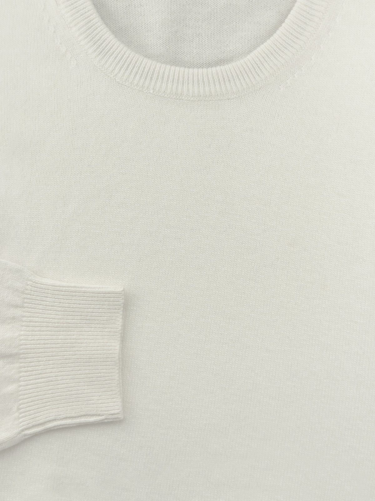 Maglia Girocollo in misto cashmere - Color Ecru