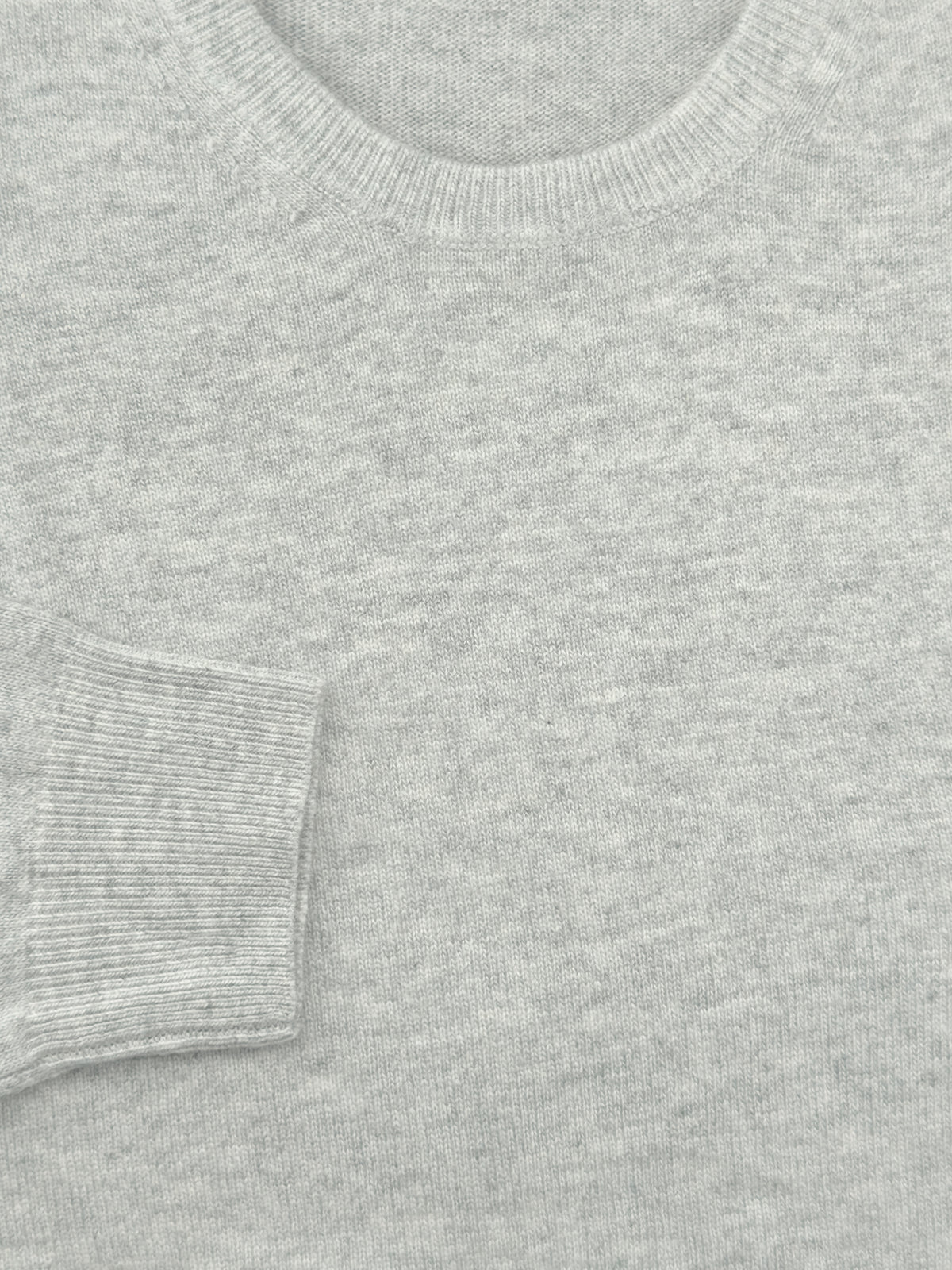 Maglia Girocollo in misto cashmere - Color Ghiaccio