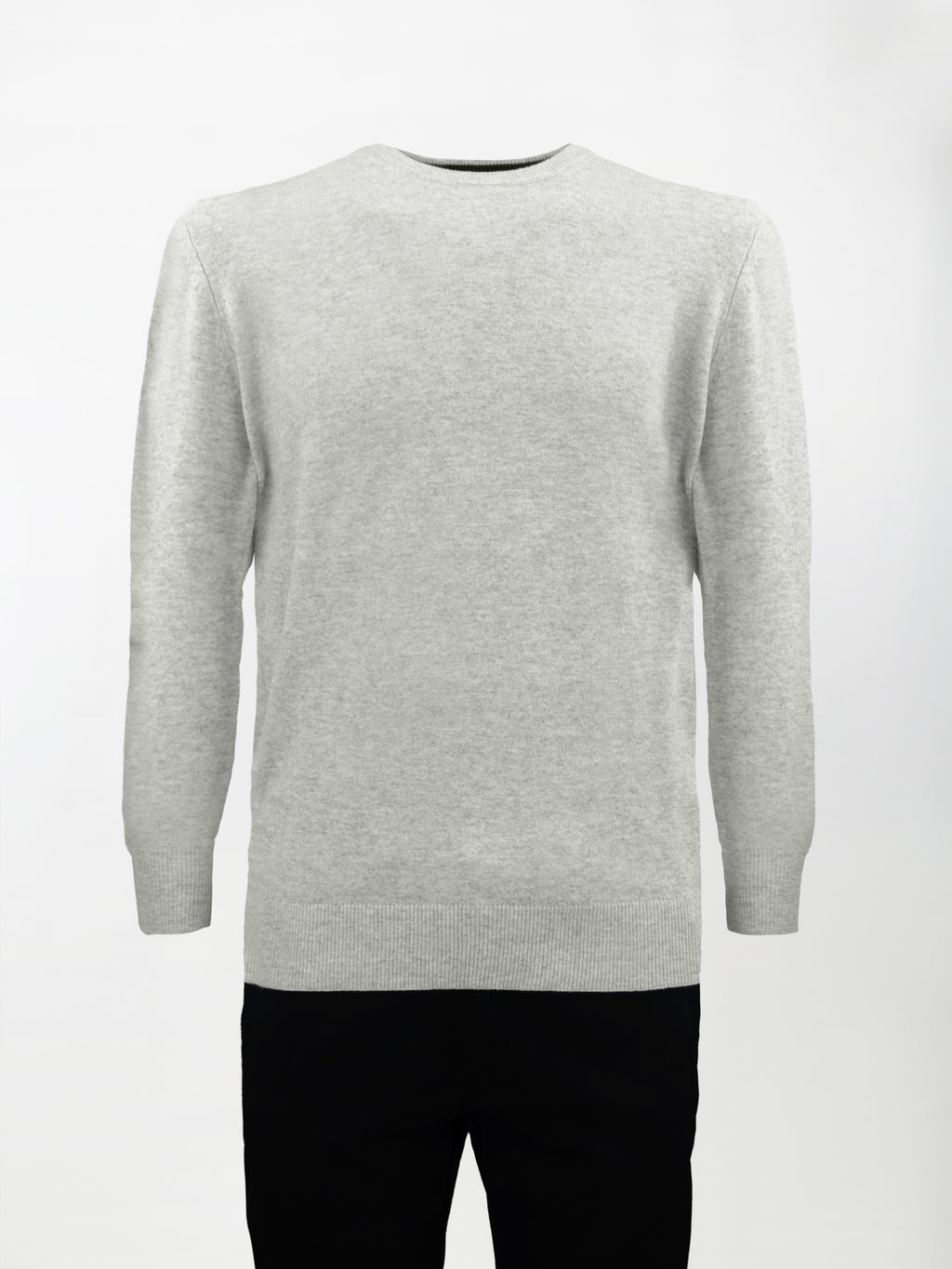Maglia Girocollo in misto cashmere - Color Ghiaccio