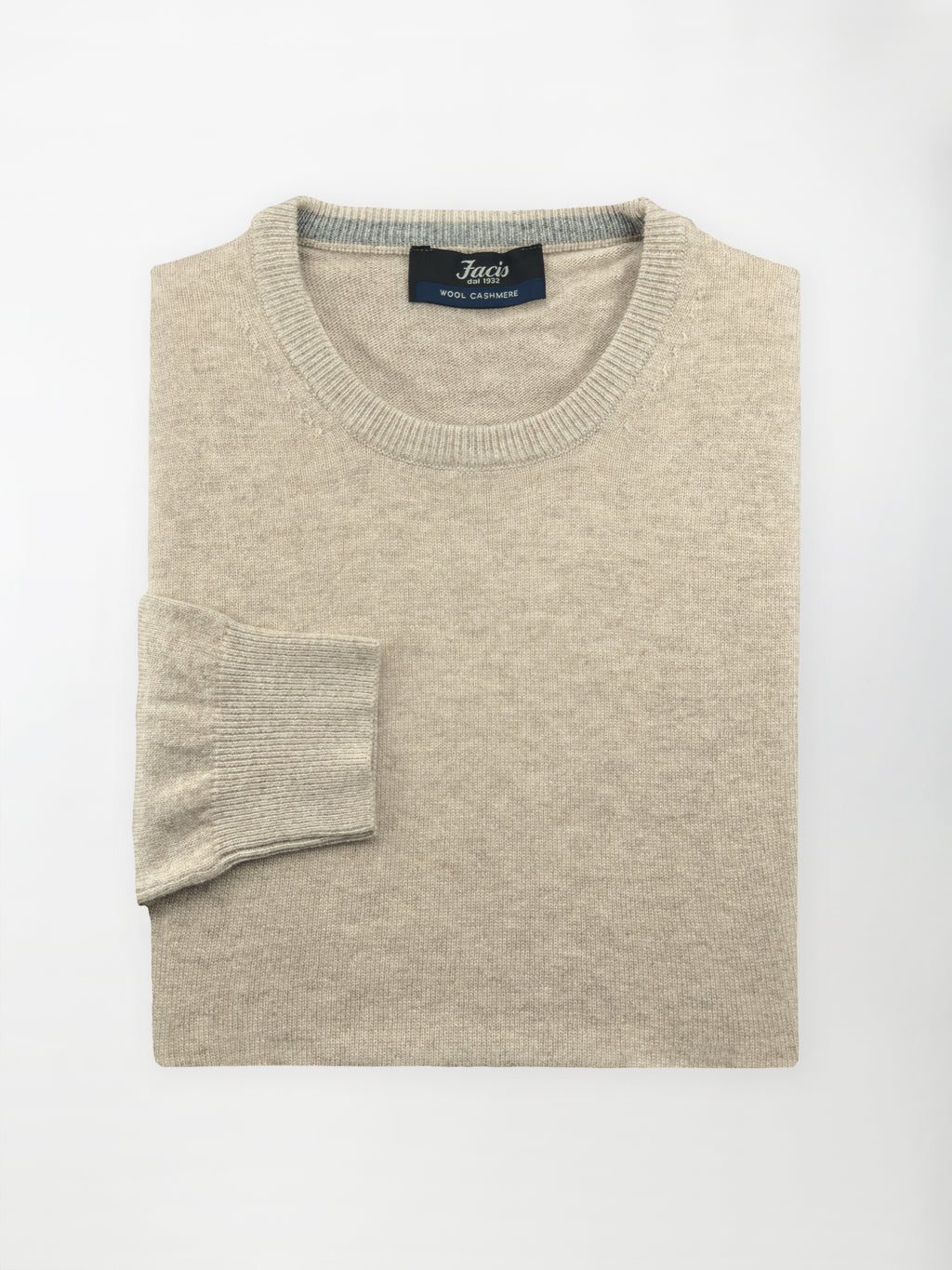 Maglia Girocollo in misto cashmere - Color Beige