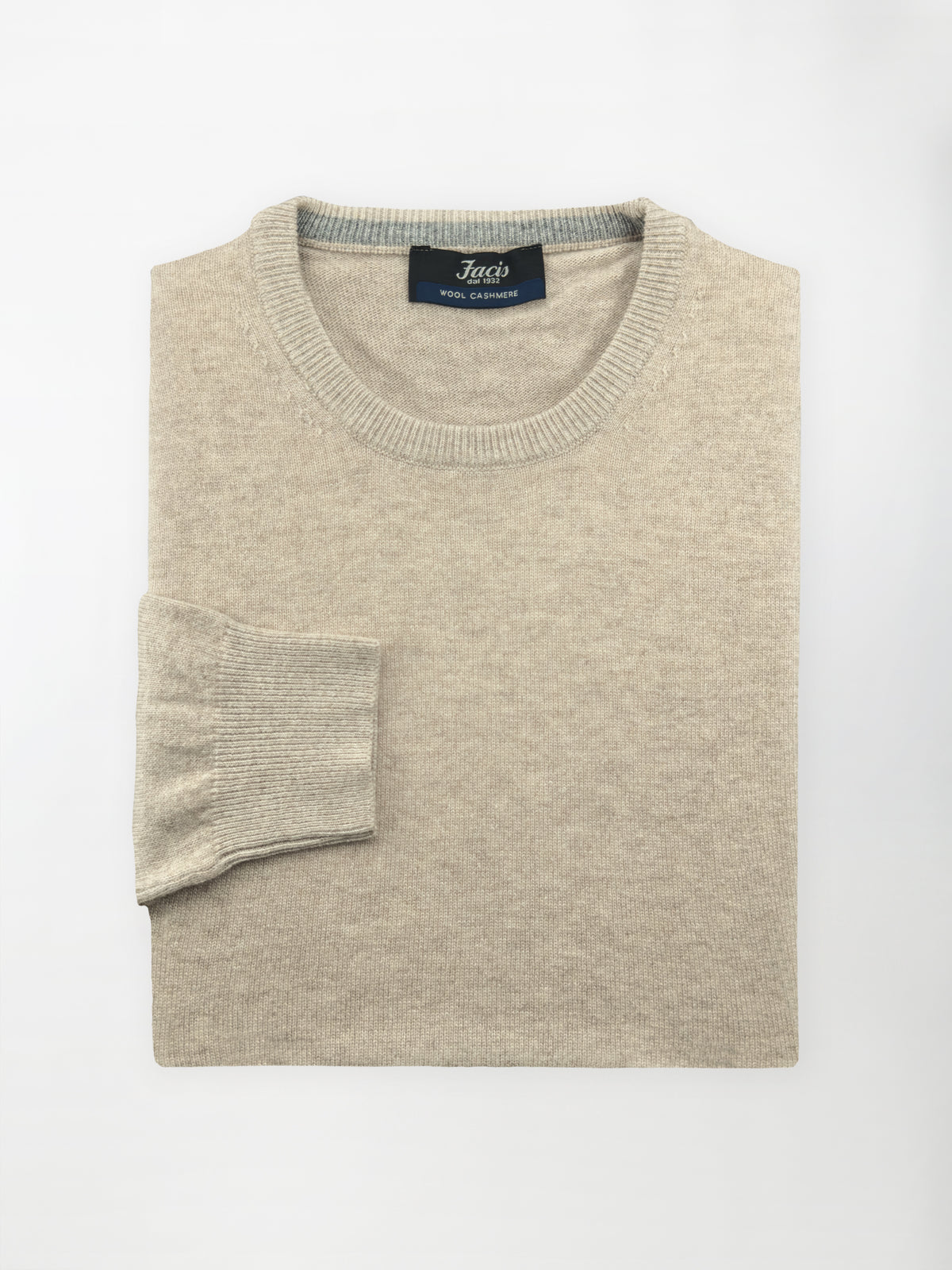 Maglia Girocollo in misto cashmere - Color Beige