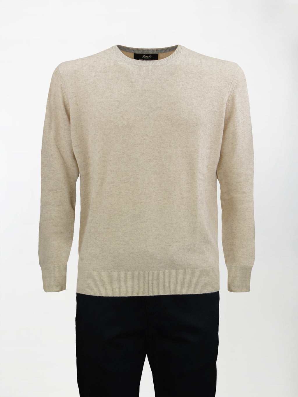 Maglia Girocollo in misto cashmere - Color Beige