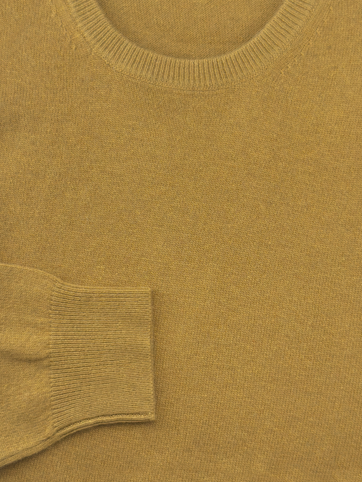 Maglia Girocollo in misto cashmere - Color Senape