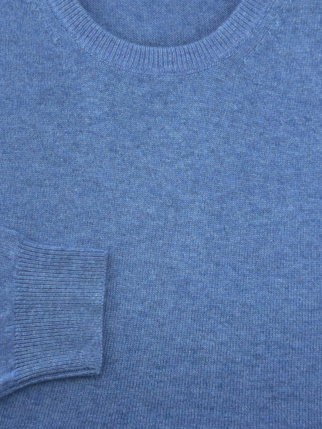 Maglia Girocollo in misto cashmere - Color Blu oceano