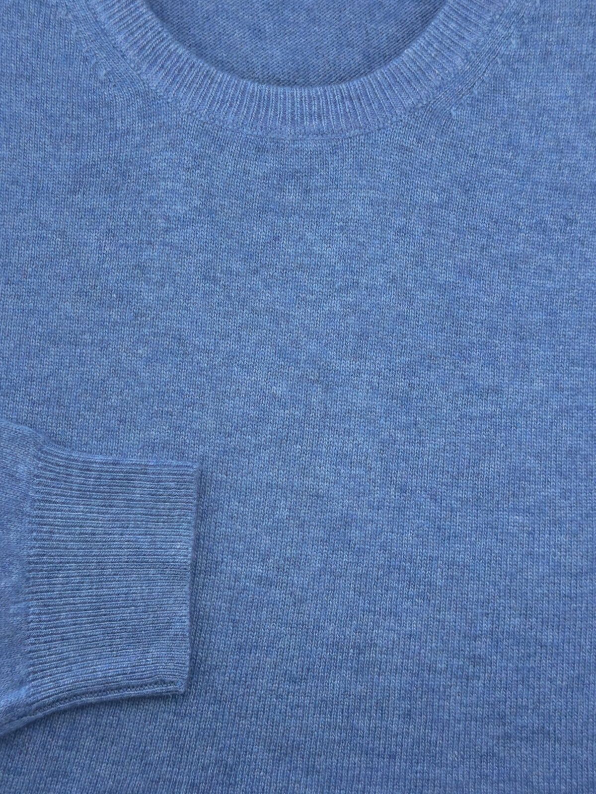 Maglia Girocollo in misto cashmere - Color Blu oceano