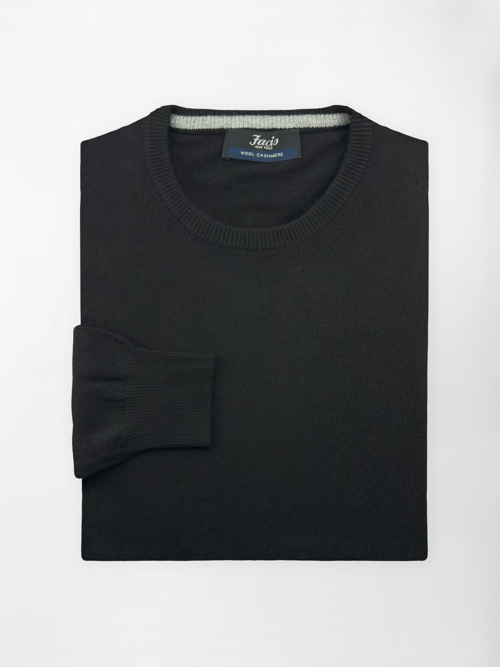 Maglia Girocollo in misto cashmere - Color Nero