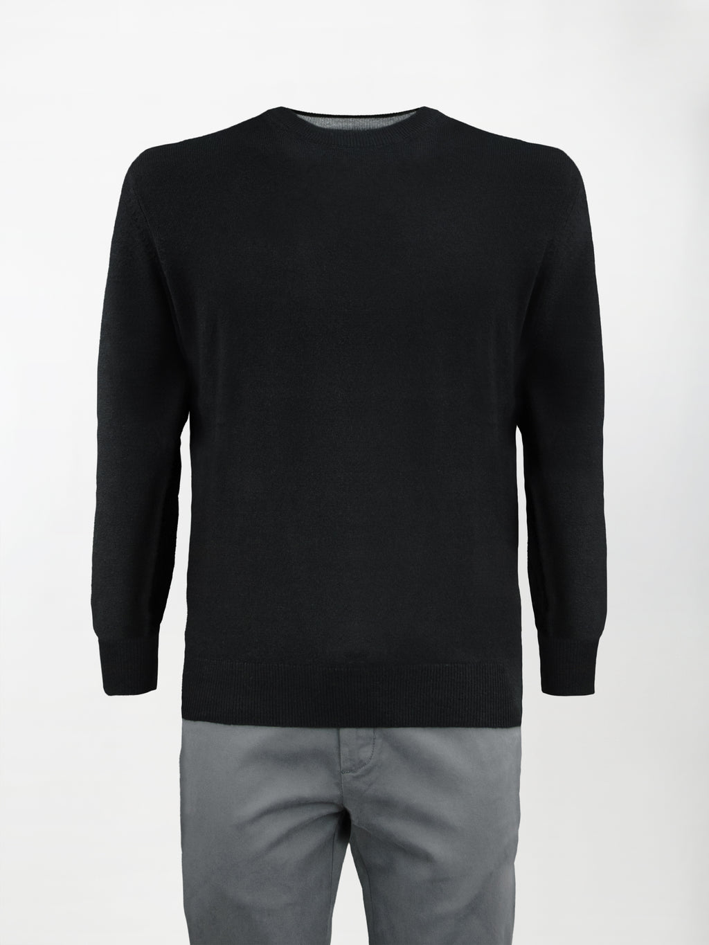Maglia Girocollo in misto cashmere - Color Nero