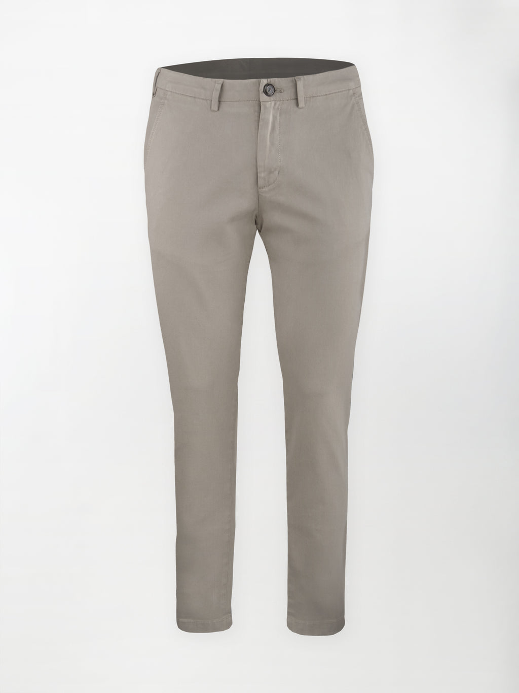 Pantalone Chino Gabardina in Cotone Stretch - Color Corda - Slim fit