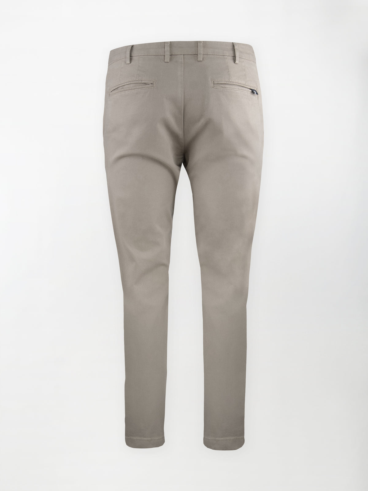 Pantalone Chino Gabardina in Cotone Stretch - Color Corda - Slim fit
