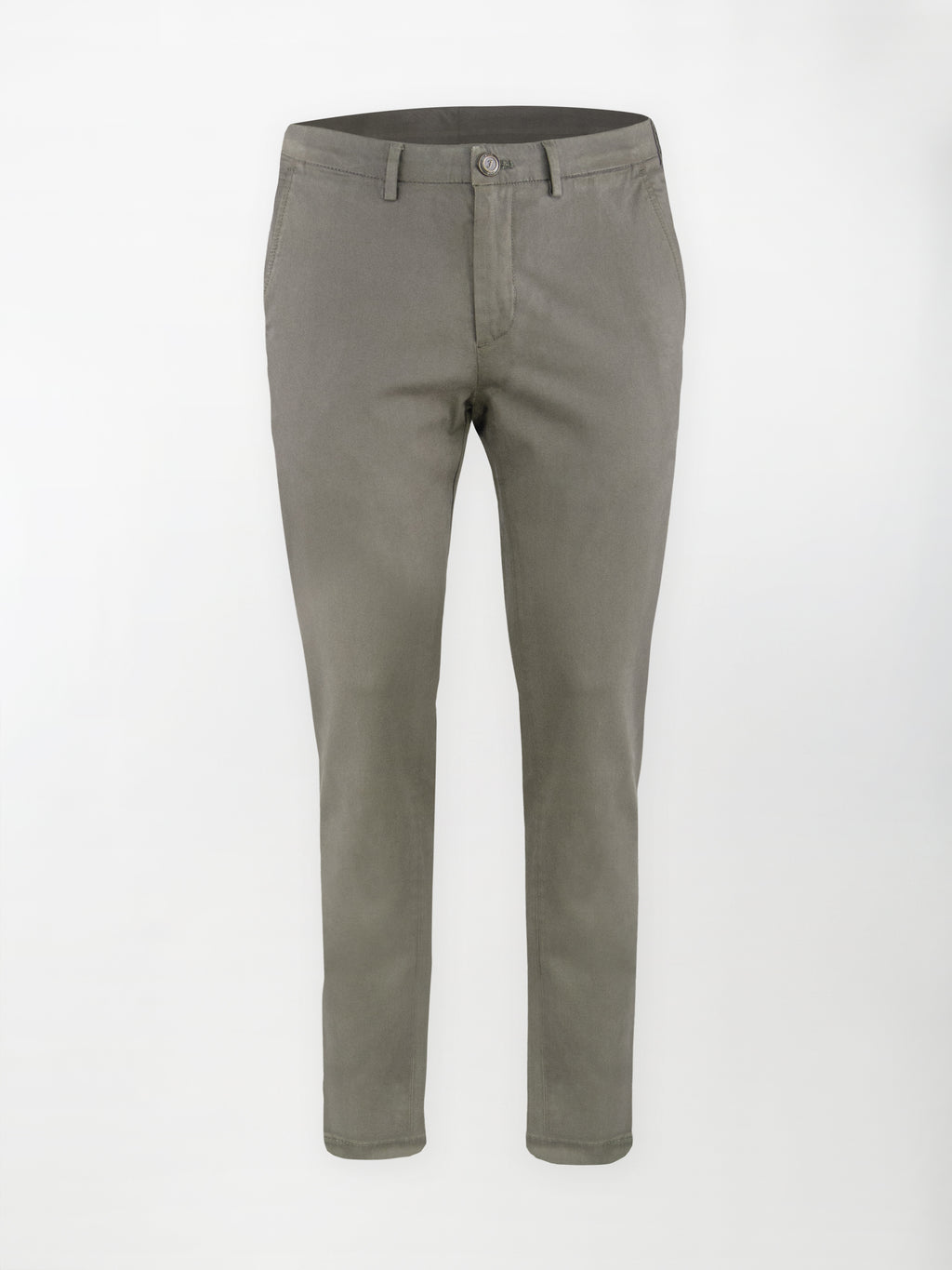 Pantalone Chino Gabardina in Cotone Stretch - Color Cemento - Slim fit