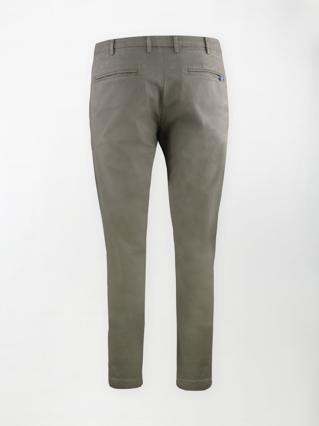 Pantalone Chino Gabardina in Cotone Stretch - Color Cemento - Slim fit