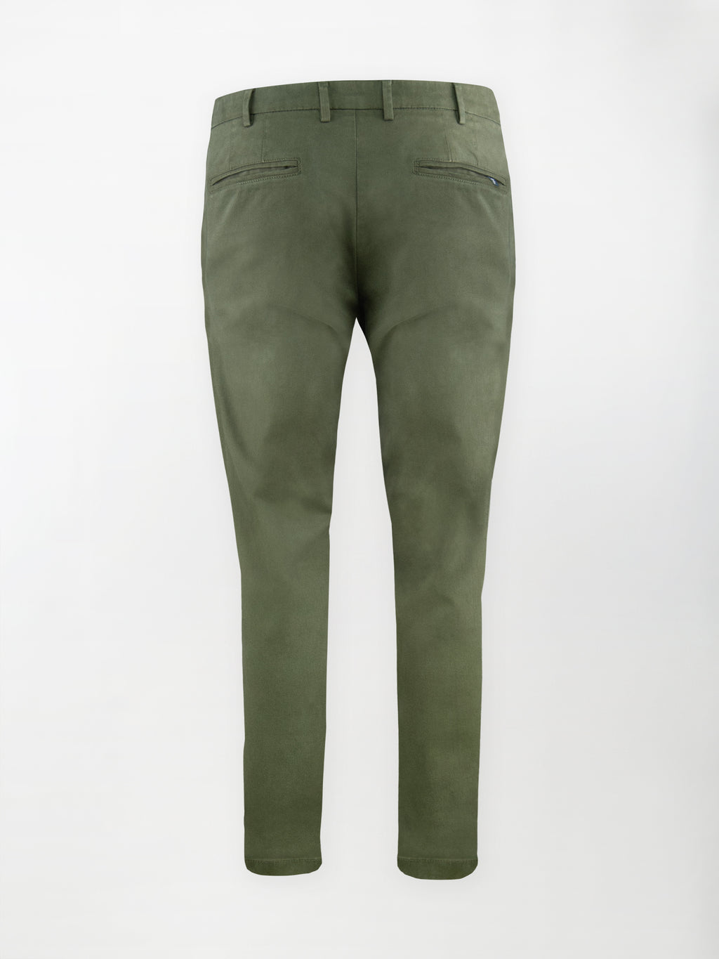 Pantalone Chino Gabardina in Cotone Stretch - Color Verde foresta - Slim fit