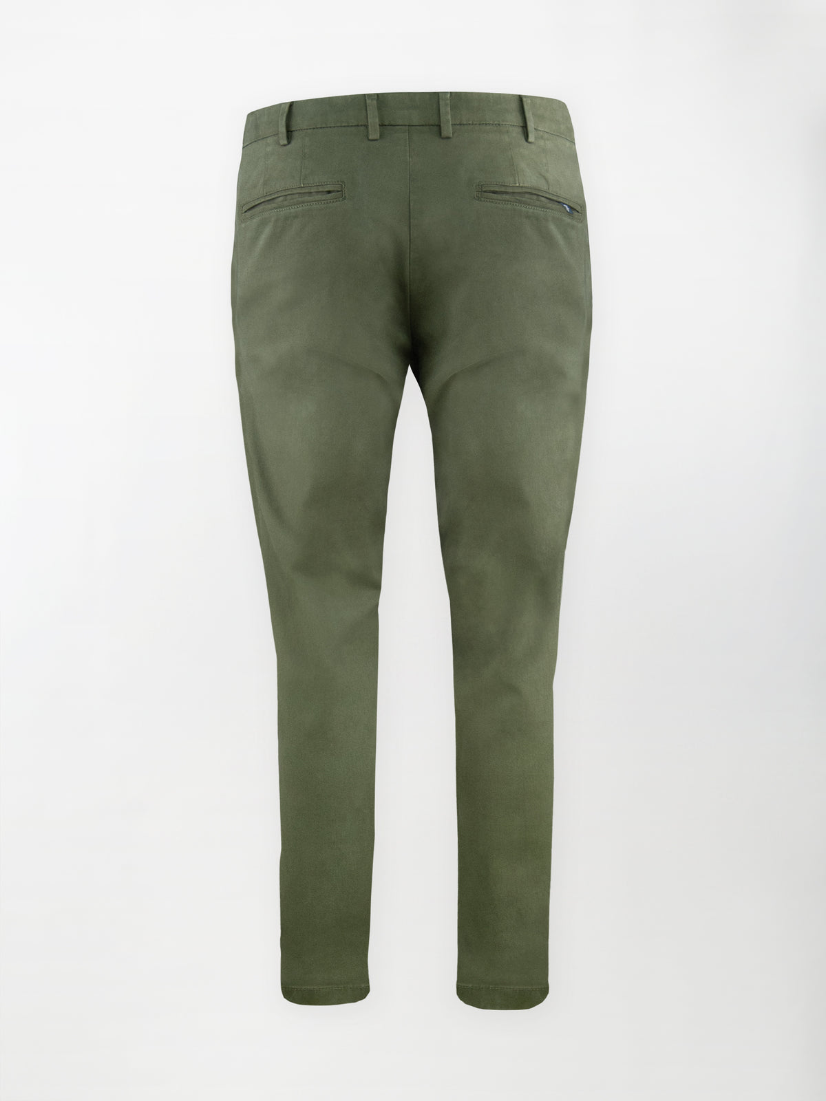 Pantalone Chino Gabardina in Cotone Stretch - Color Verde foresta - Slim fit