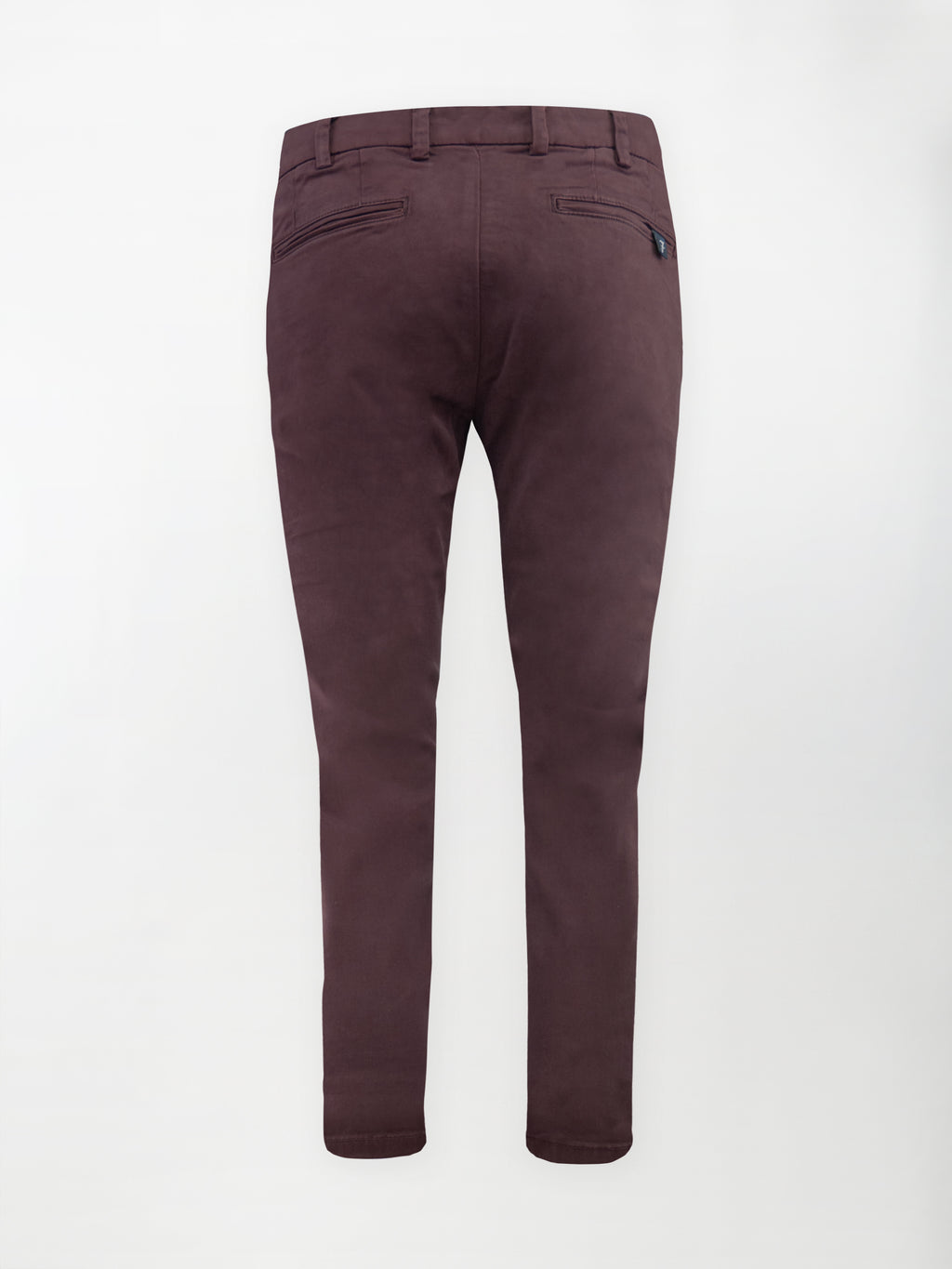 Pantalone Chino Gabardina in Cotone Stretch - Color Bordeaux - Slim fit