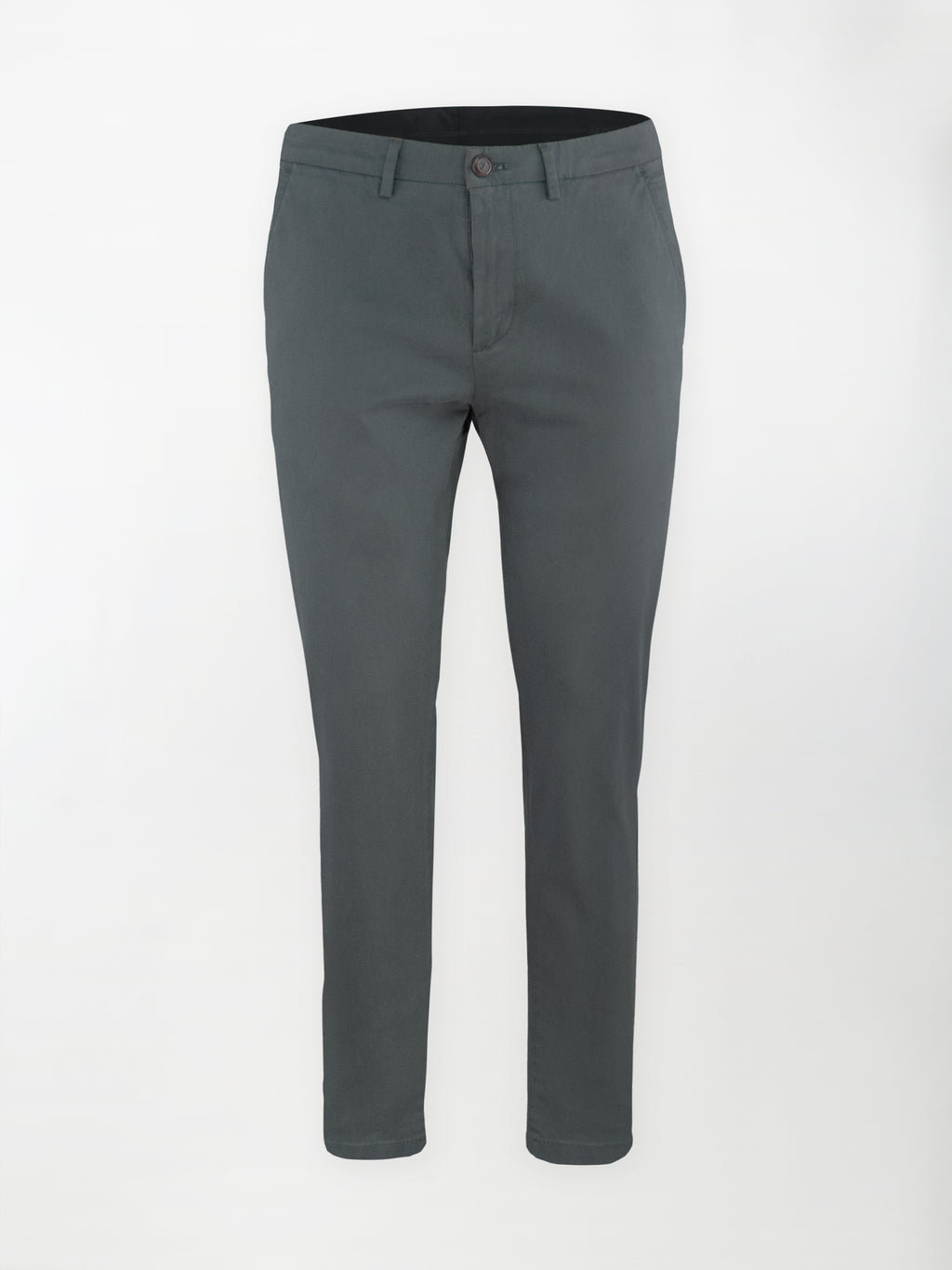 Pantalone Chino Gabardina in Cotone Stretch - Color Antracite - Slim fit