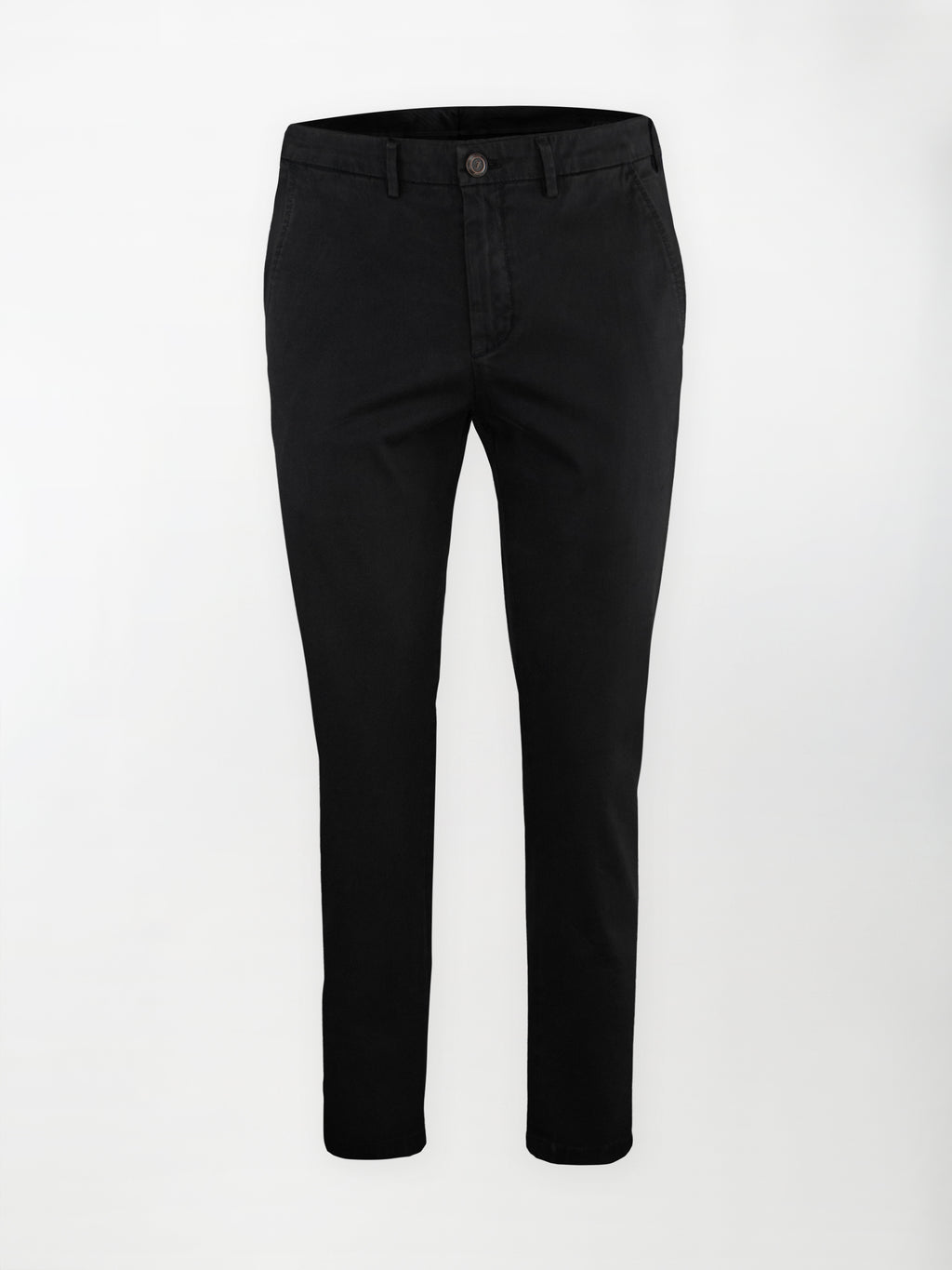 Pantalone Chino Gabardina in Cotone Stretch - Color Nero - Slim fit