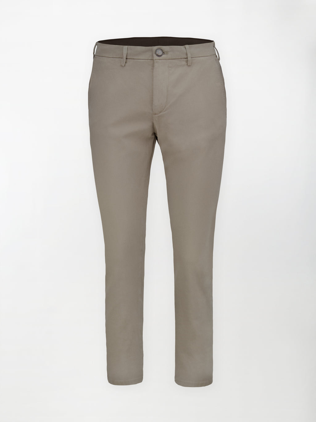 Pantalone Chino Gabardina in Cotone Stretch - Color Corda - Regular fit