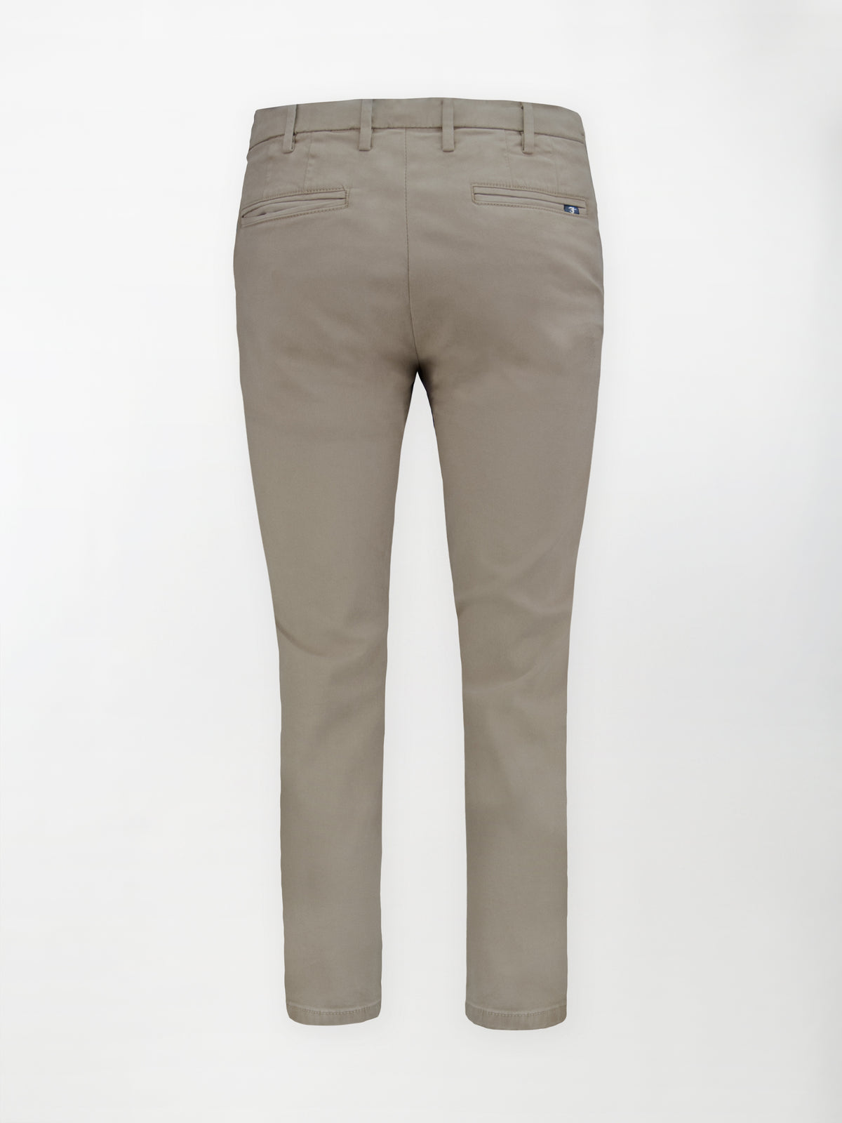 Pantalone Chino Gabardina in Cotone Stretch - Color Corda - Regular fit