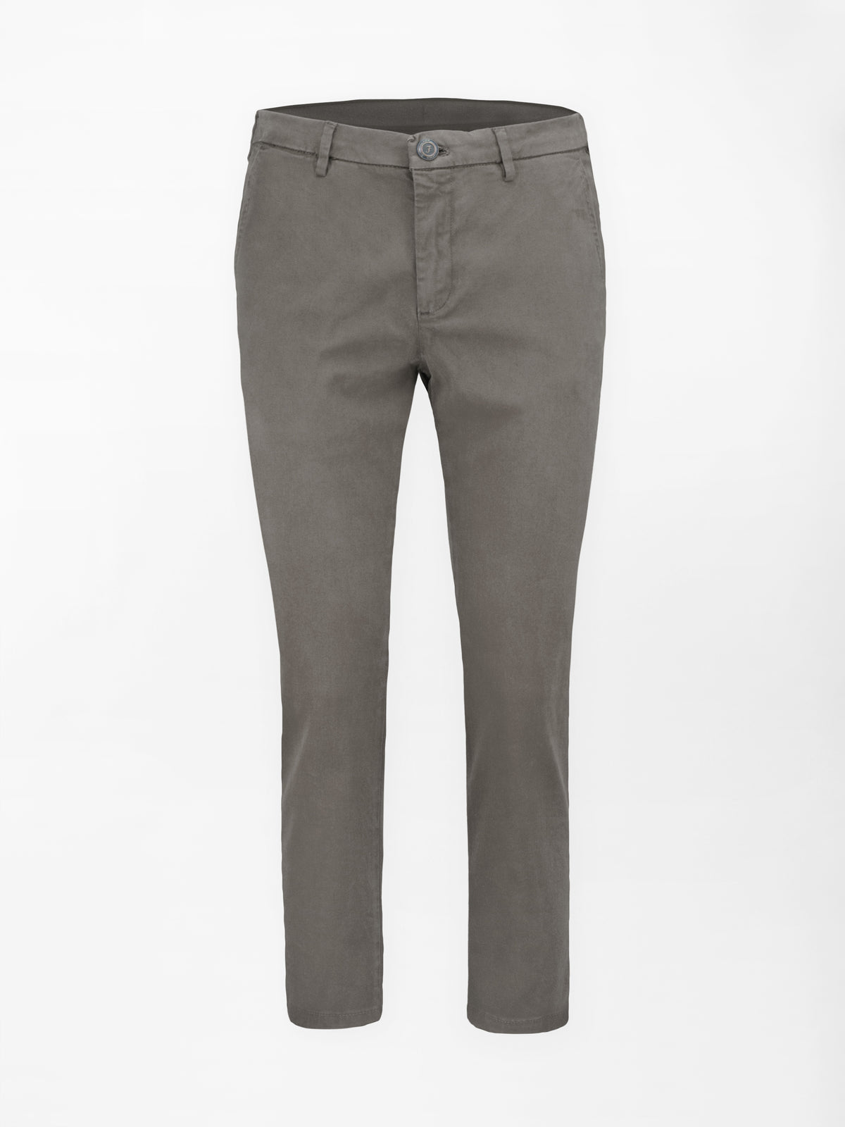 Pantalone Chino Gabardina in Cotone Stretch - Color Cemento - Regular fit