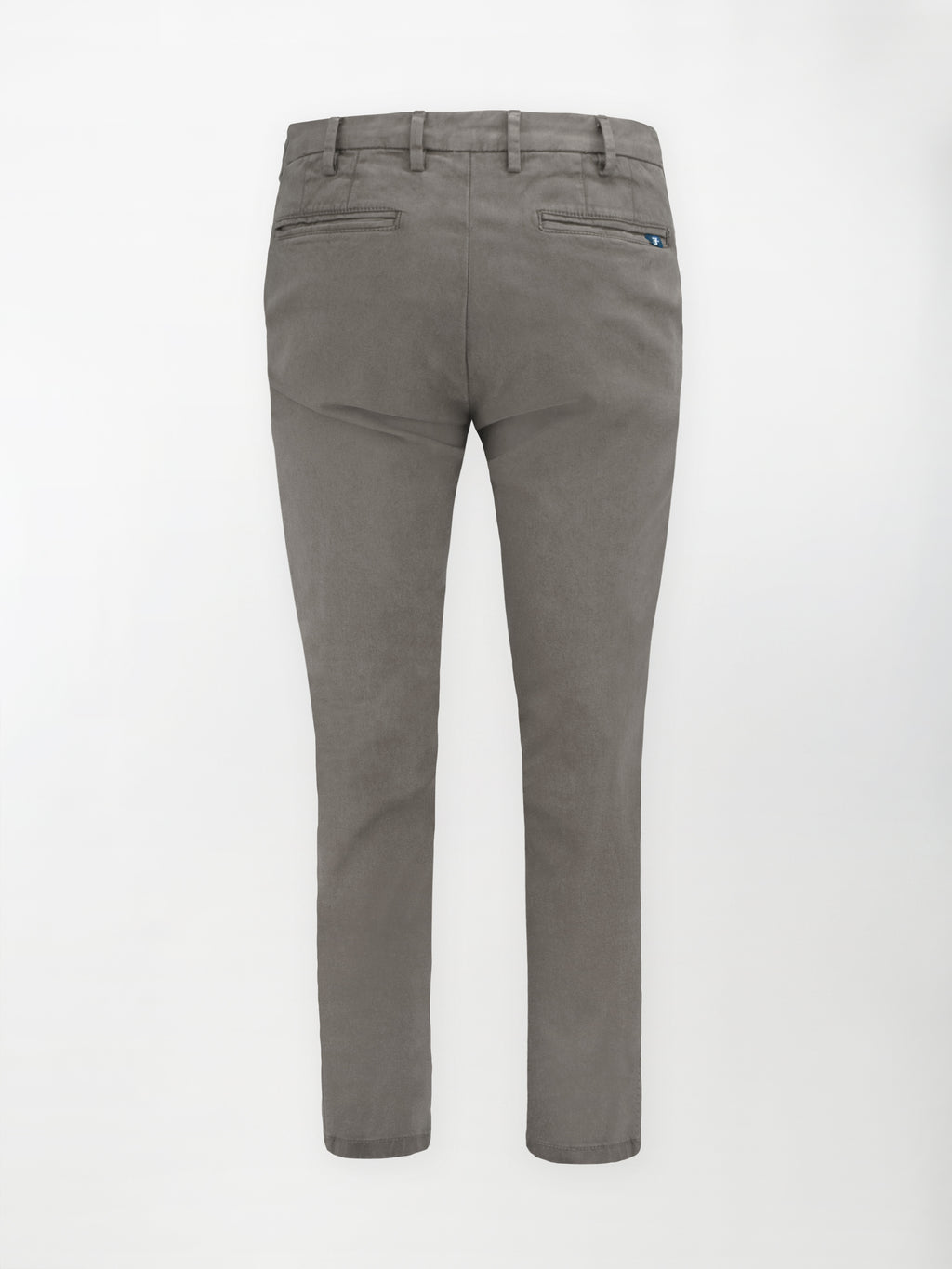 Pantalone Chino Gabardina in Cotone Stretch - Color Cemento - Regular fit